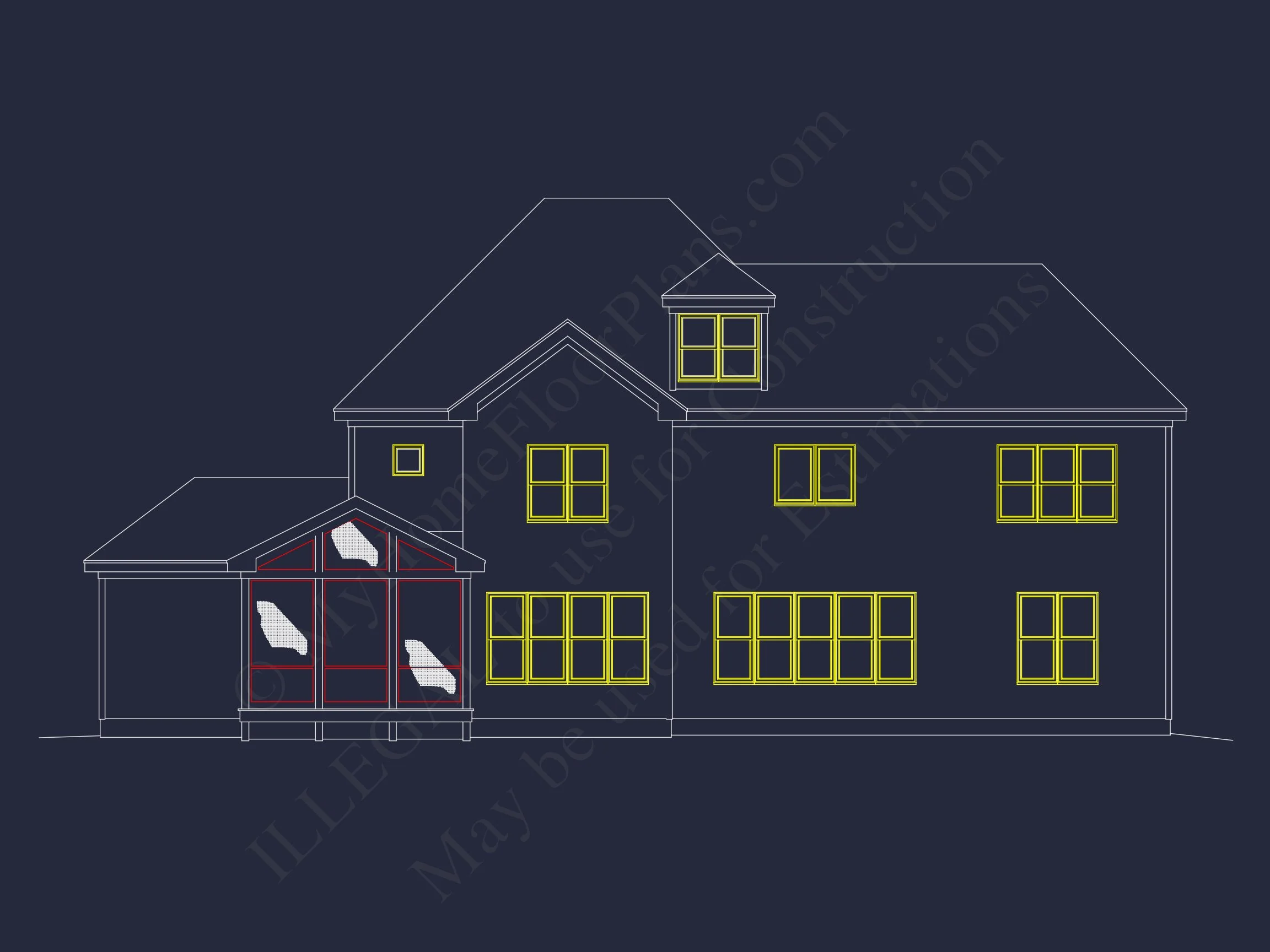 11-1242 HOUSE PLAN - Elegant House Plan with Detailed Blueprint Designs and CAD Architecture 3 Elegant house Plan with Detailed Blueprint Designs and CAD Architecture