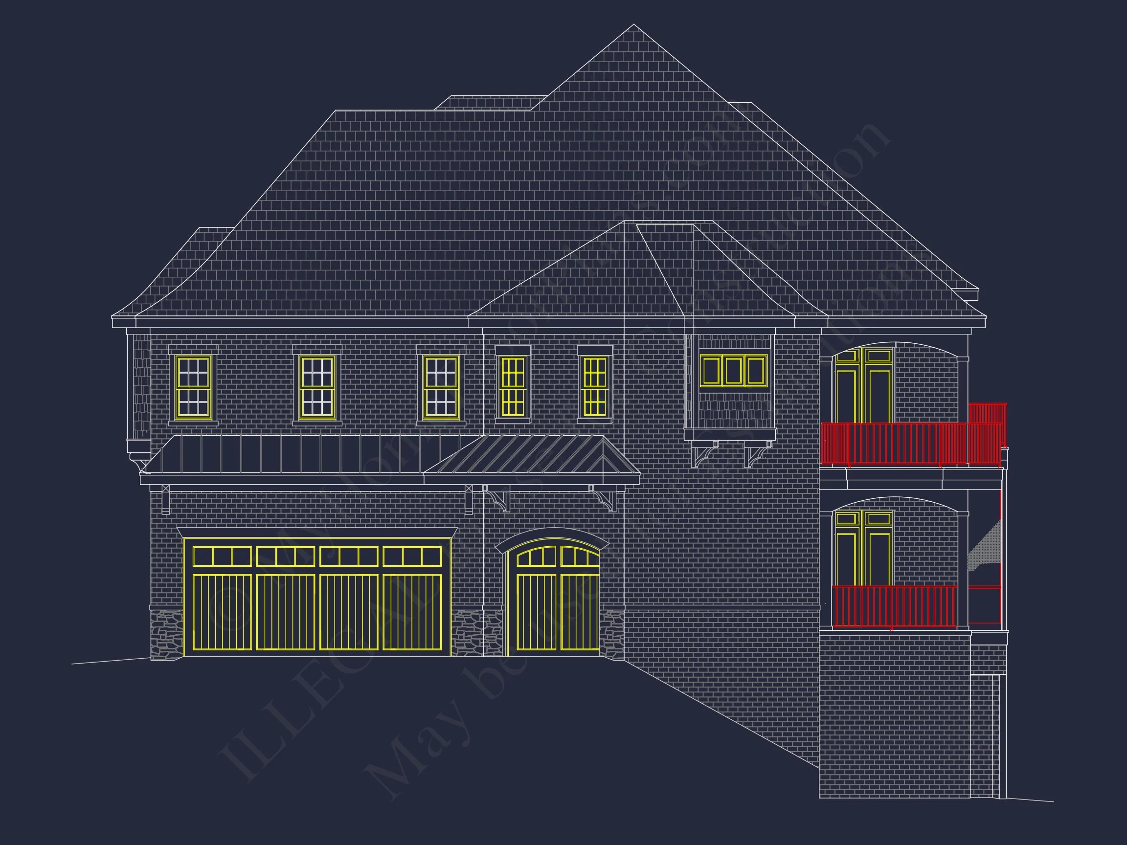 10-1936 HOUSE PLAN - Luxury House Plan with 3 Floors, CAD Designs & Blueprint 24 Luxury house Plan with 3 Floors, CAD Designs & Blueprint