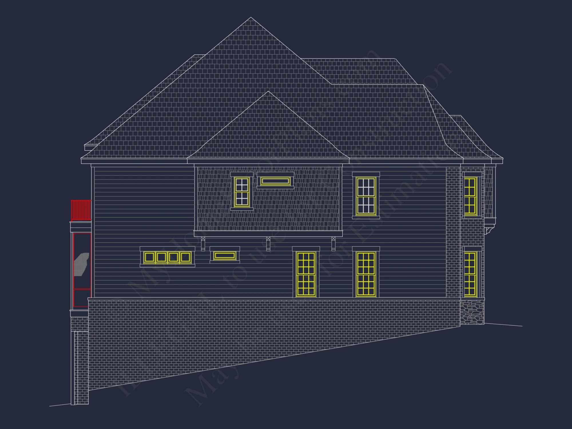 Luxury house Plan with 3 Floors, CAD Designs & Blueprint