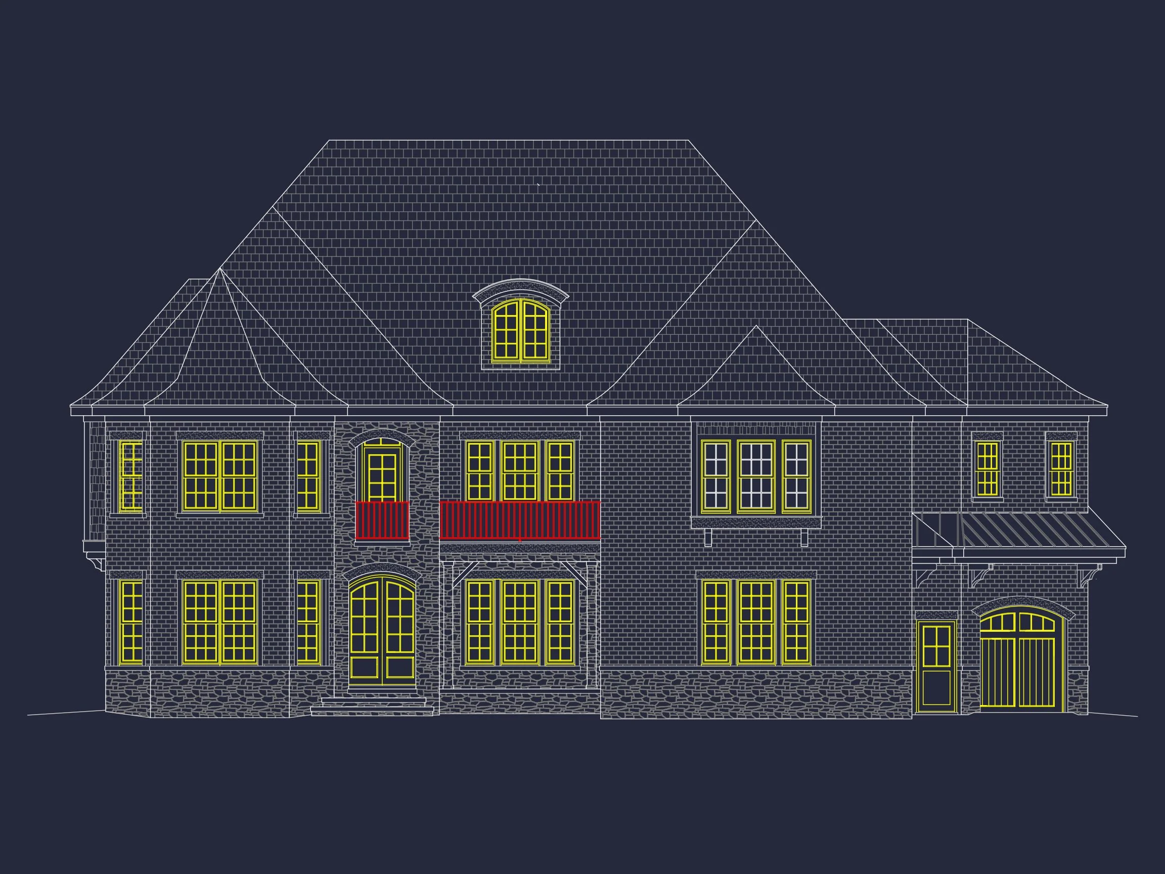 10-1936 HOUSE PLAN - Luxury House Plan with 3 Floors, CAD Designs & Blueprint 22 Luxury house Plan with 3 Floors, CAD Designs & Blueprint