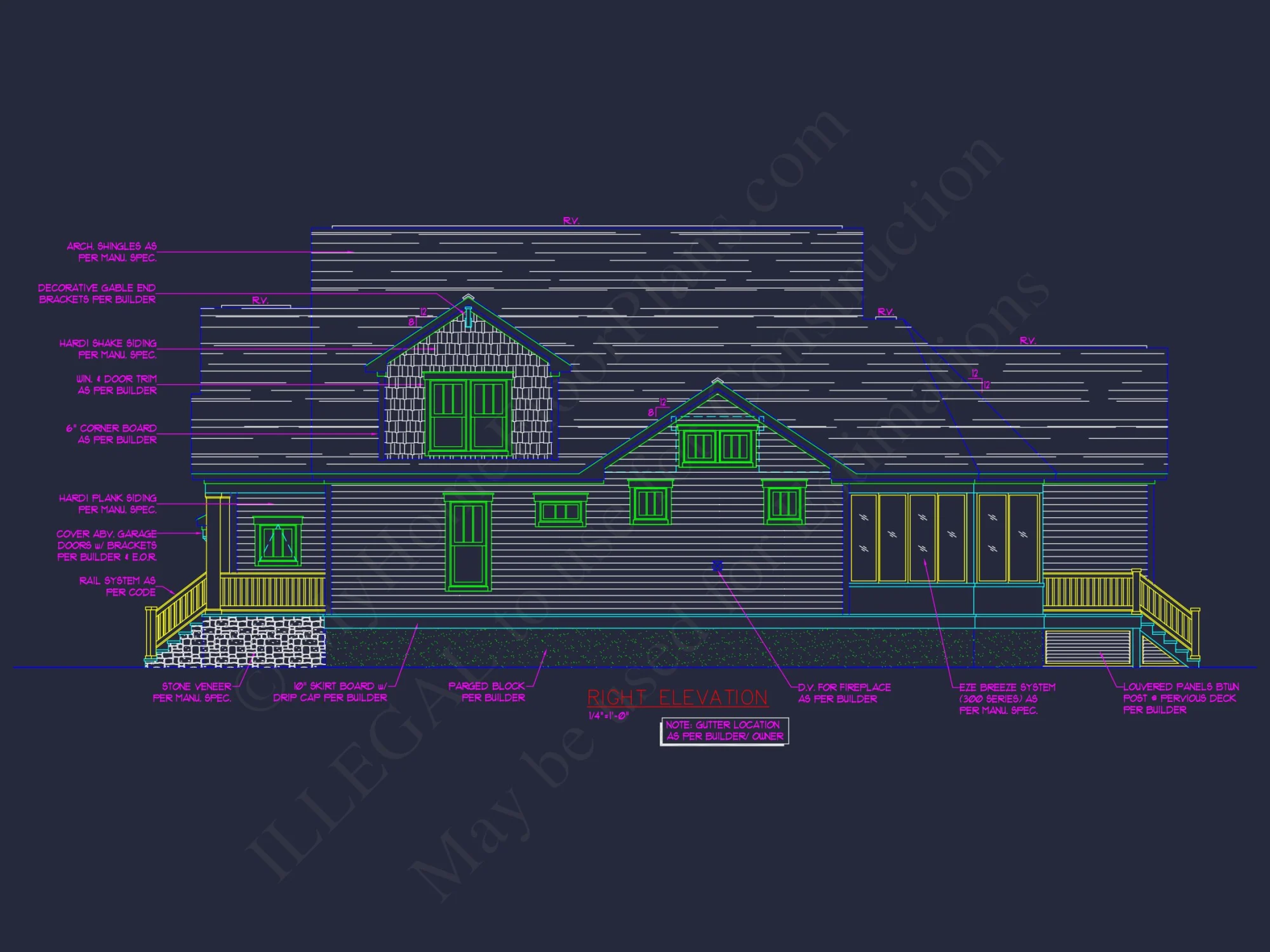 Craftsman house Plan with 2 Floors, CAD Blueprints, and Modern Features