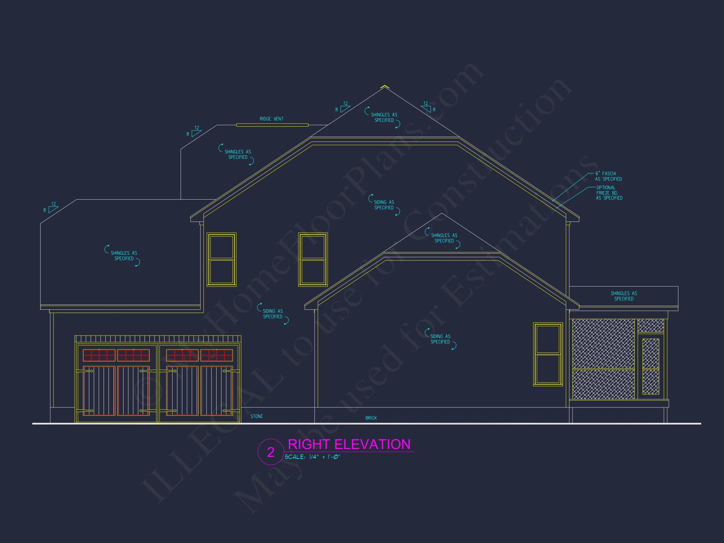 10-1773 HOUSE PLAN - Modern Craftsman House Floor Plan: Detailed CAD & Blueprint Designs 3 Modern Craftsman house Floor Plan: Detailed CAD & Blueprint Designs