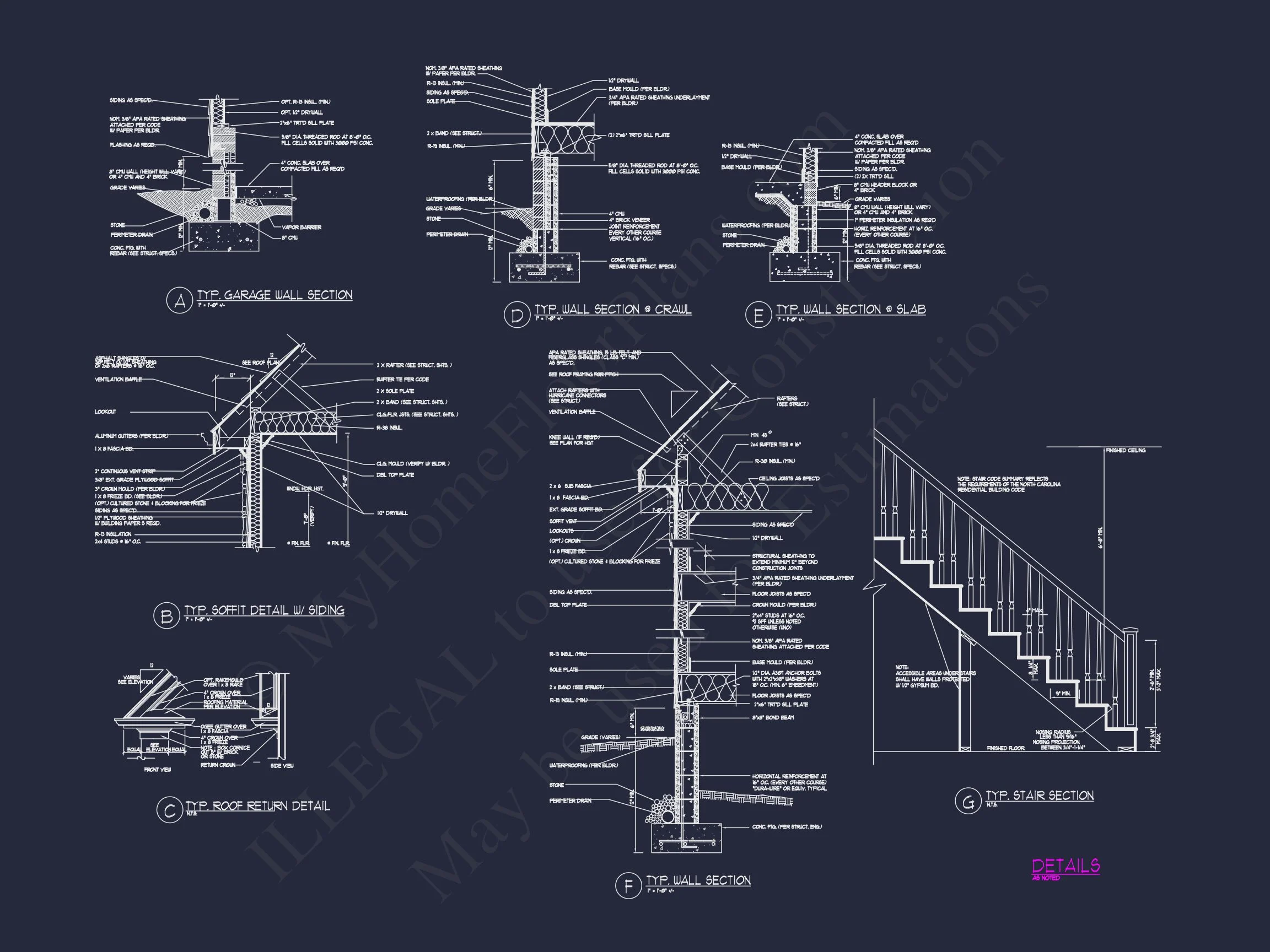10-1767 HOUSE PLAN - Modern Suburban House Design | 3-Story Blueprint & CAD Plans 18 3-Story Blueprint & CAD Plans