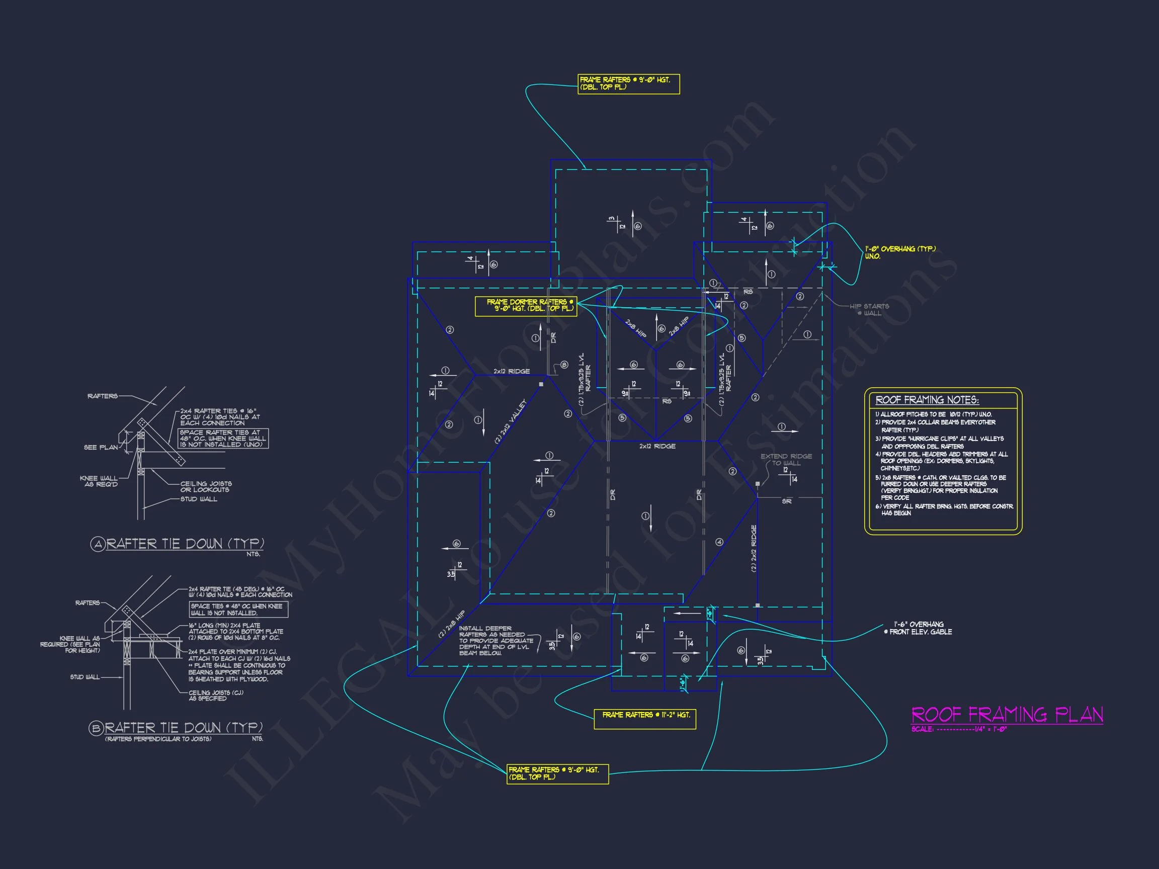 10-1767 HOUSE PLAN - Modern Suburban House Design | 3-Story Blueprint & CAD Plans 16 3-Story Blueprint & CAD Plans