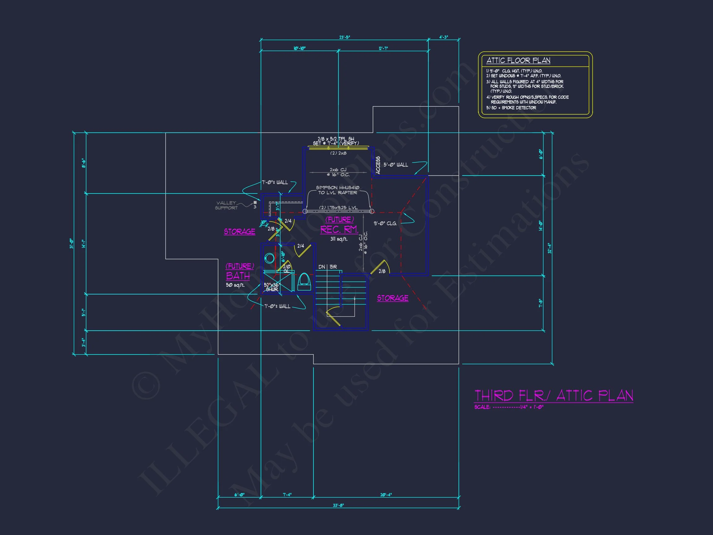 10-1767 HOUSE PLAN - Modern Suburban House Design | 3-Story Blueprint & CAD Plans 13 Modern Suburban house Design