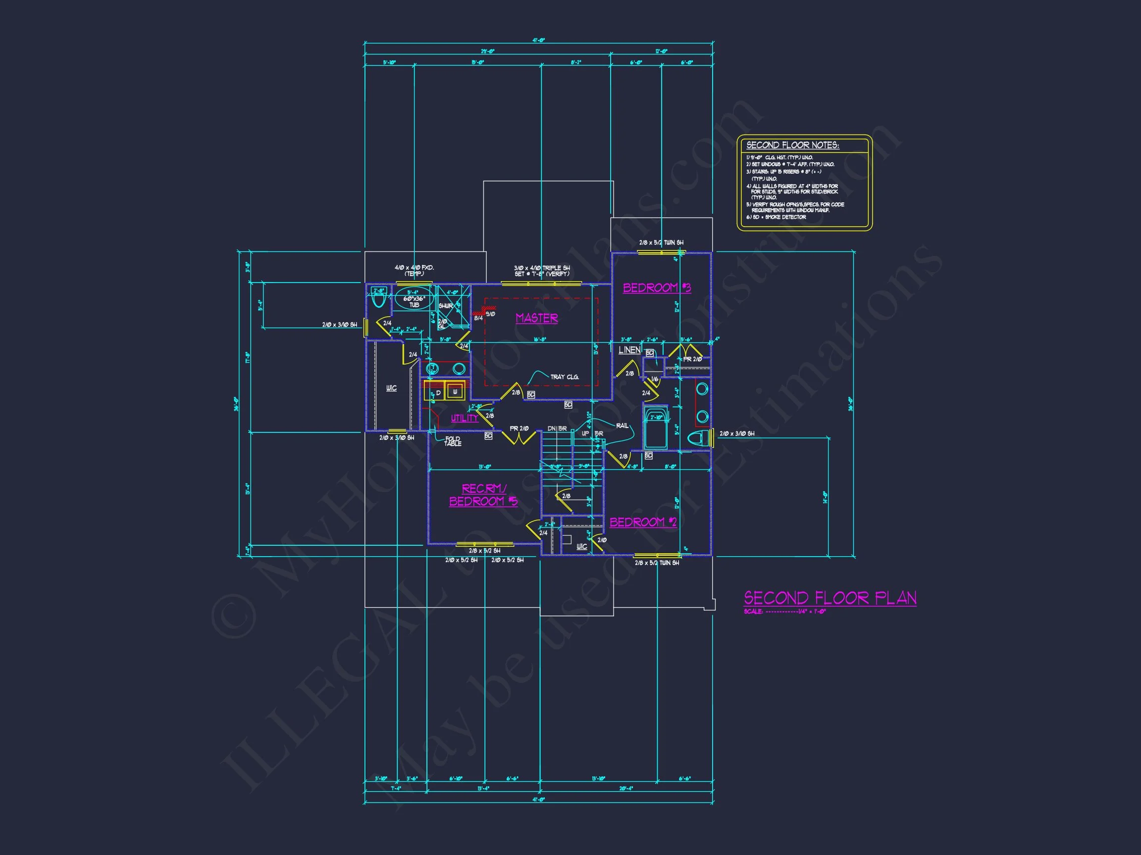 10-1767 HOUSE PLAN - Modern Suburban House Design | 3-Story Blueprint & CAD Plans 12 3-Story Blueprint & CAD Plans