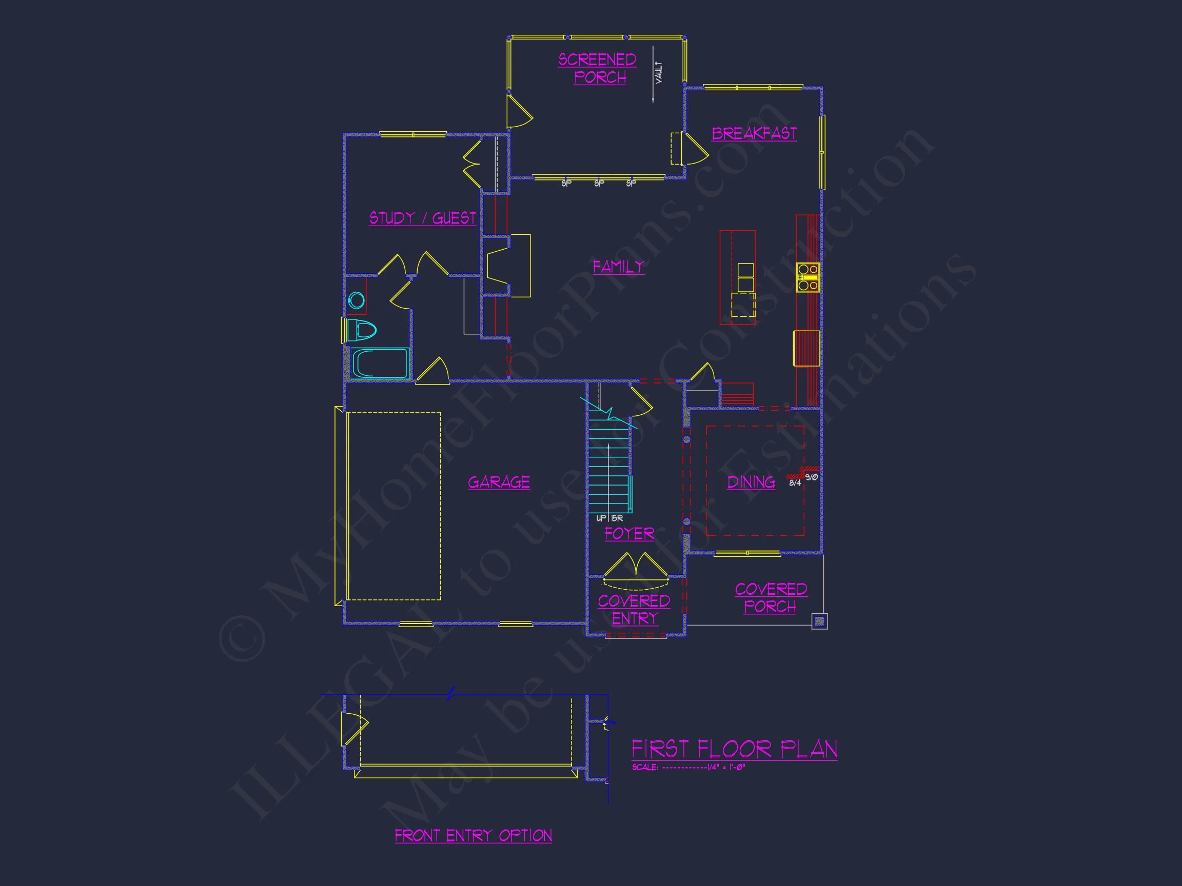 10-1767 HOUSE PLAN - Modern Suburban House Design | 3-Story Blueprint & CAD Plans 5 Modern Suburban house Design