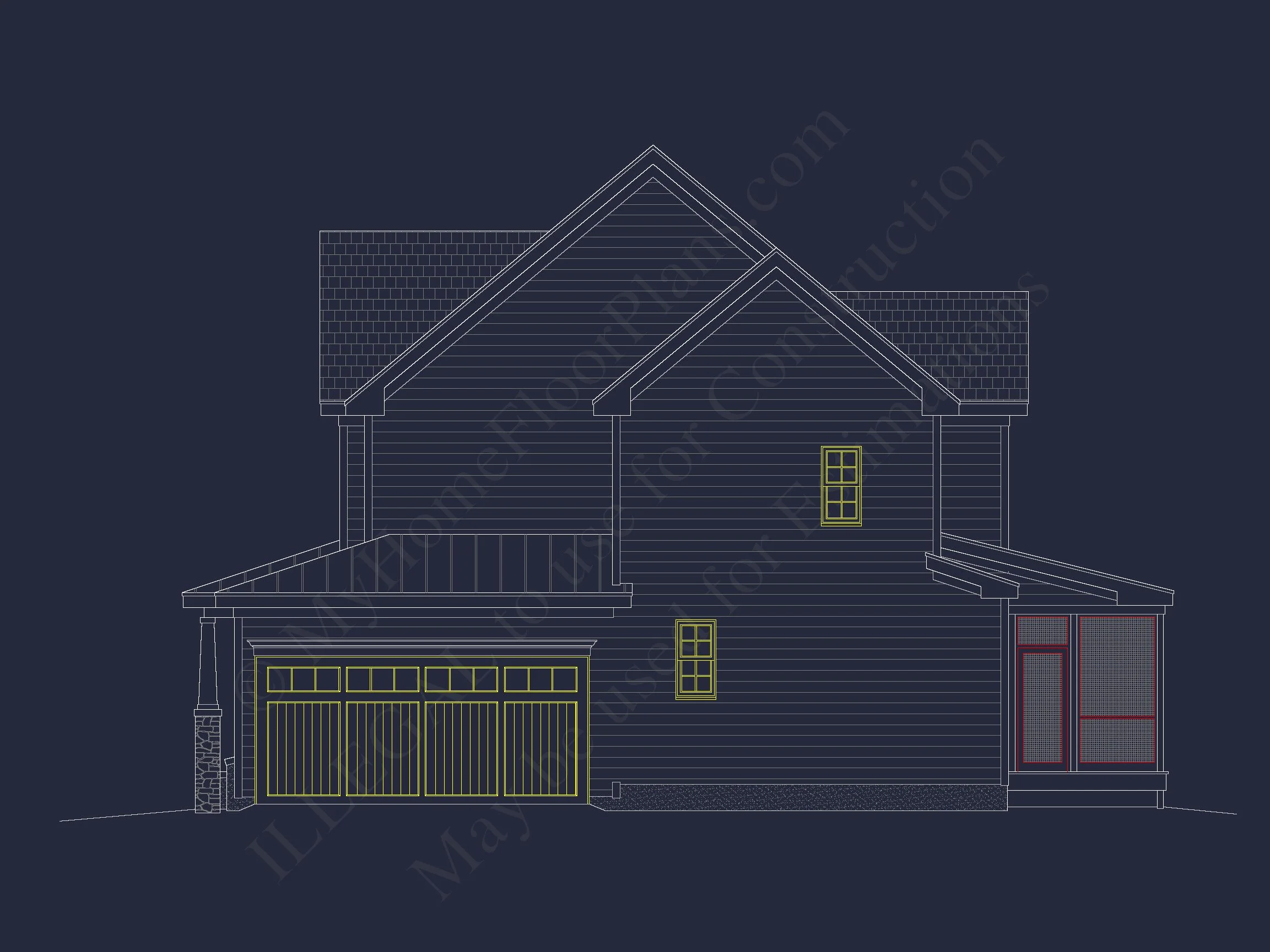 10-1620 HOUSE PLAN - Stunning House Floor Plan with 2.5 Floors & CAD Blueprints 5 Stunning house Floor Plan with 2.5 Floors & CAD Blueprints