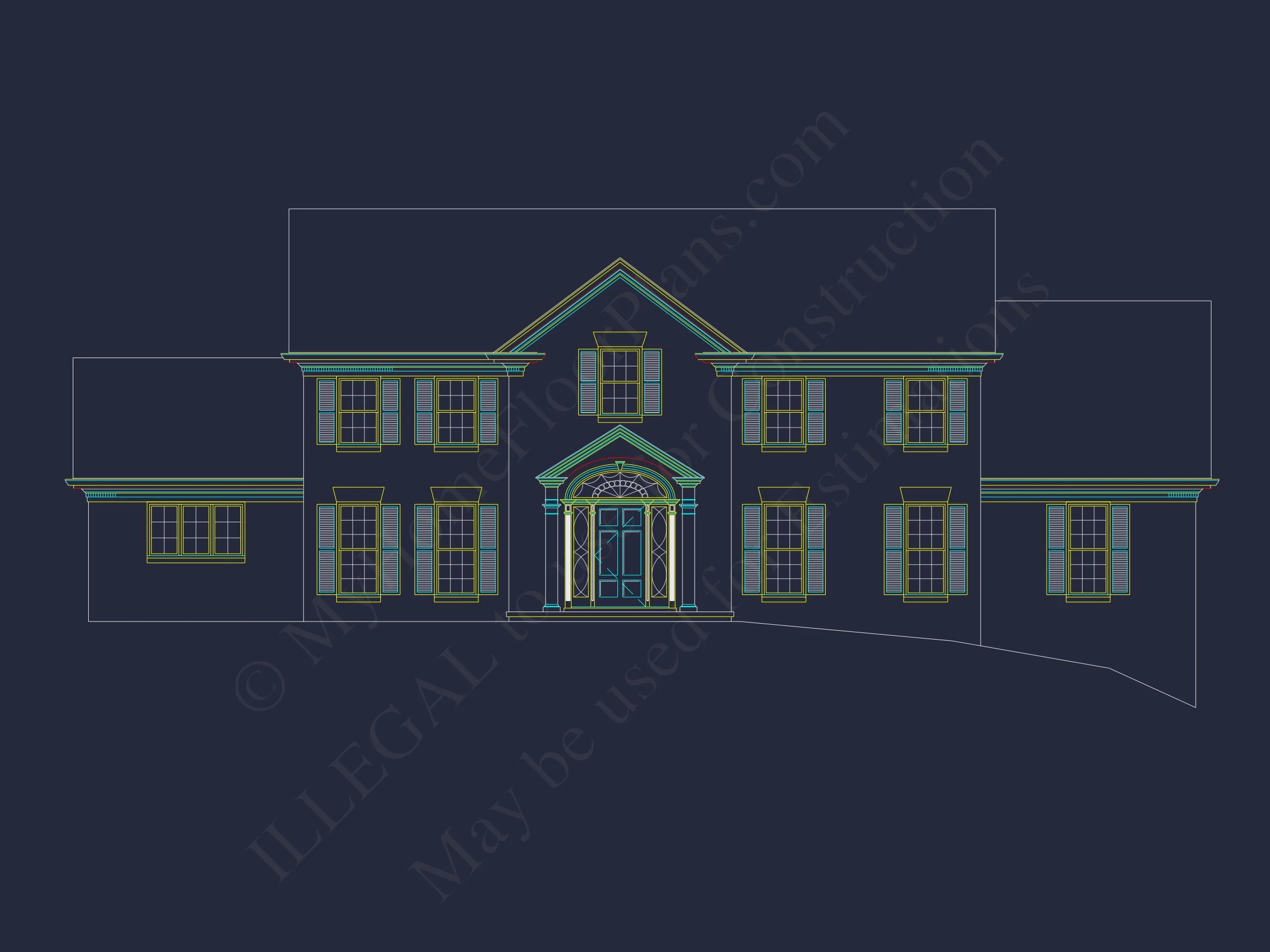 10-1489 HOUSE PLAN - Traditional 2-Story House Plan with 5 Beds, 4 Baths & 3-Car Garage | 5144 SqFt 48 Traditional 2-Story house Plan with 5 Beds, 4 Baths & 3-Car Garage