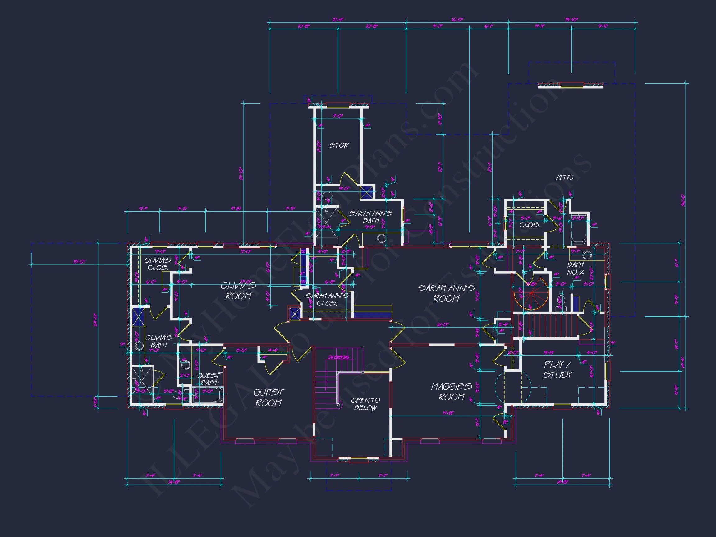 10-1489 HOUSE PLAN - Traditional 2-Story House Plan with 5 Beds, 4 Baths & 3-Car Garage | 5144 SqFt 42 Traditional 2-Story house Plan with 5 Beds, 4 Baths & 3-Car Garage