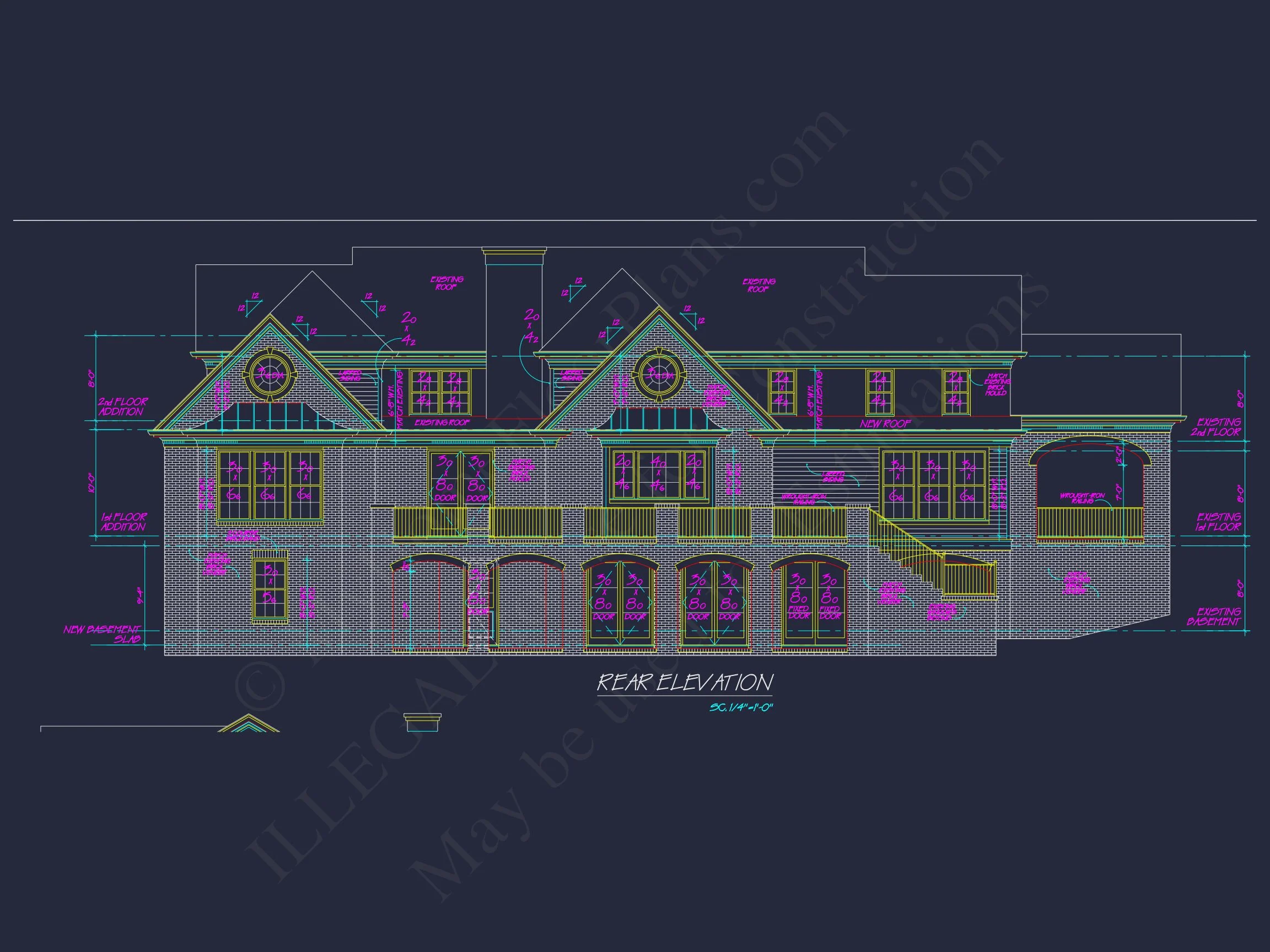 10-1489 HOUSE PLAN - Traditional 2-Story House Plan with 5 Beds, 4 Baths & 3-Car Garage | 5144 SqFt 34 Traditional 2-Story house Plan with 5 Beds, 4 Baths & 3-Car Garage