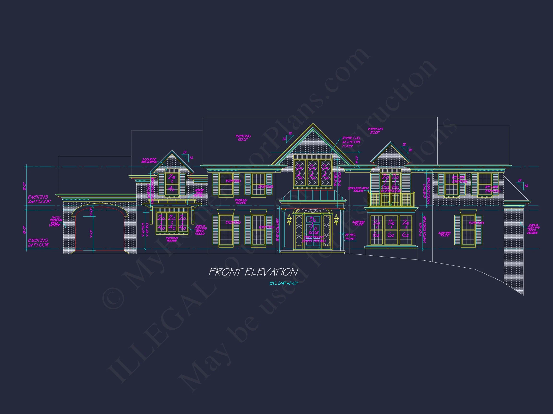 10-1489 HOUSE PLAN - Traditional 2-Story House Plan with 5 Beds, 4 Baths & 3-Car Garage | 5144 SqFt 32 Traditional 2-Story house Plan with 5 Beds, 4 Baths & 3-Car Garage