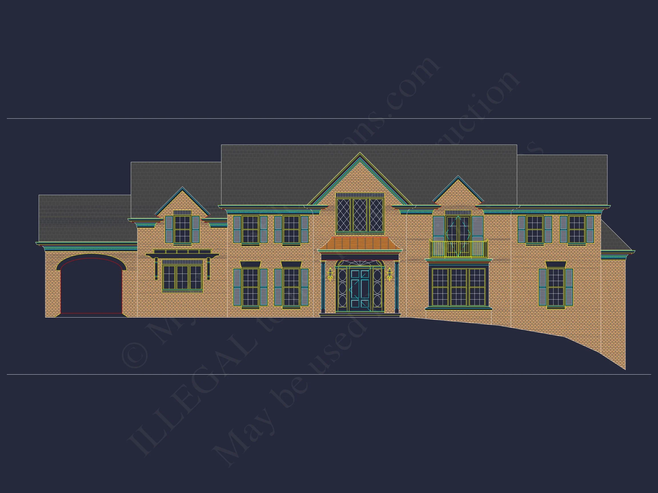10-1489 HOUSE PLAN - Traditional 2-Story House Plan with 5 Beds, 4 Baths & 3-Car Garage | 5144 SqFt 31 5144 SqFt