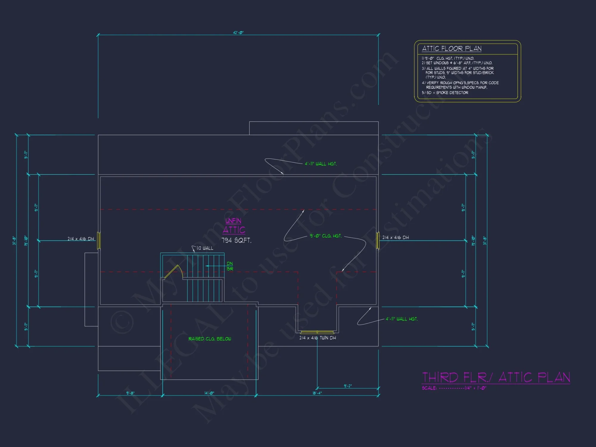 Charming house Plan with 2 Floors, 4 Bedrooms & CAD Blueprints