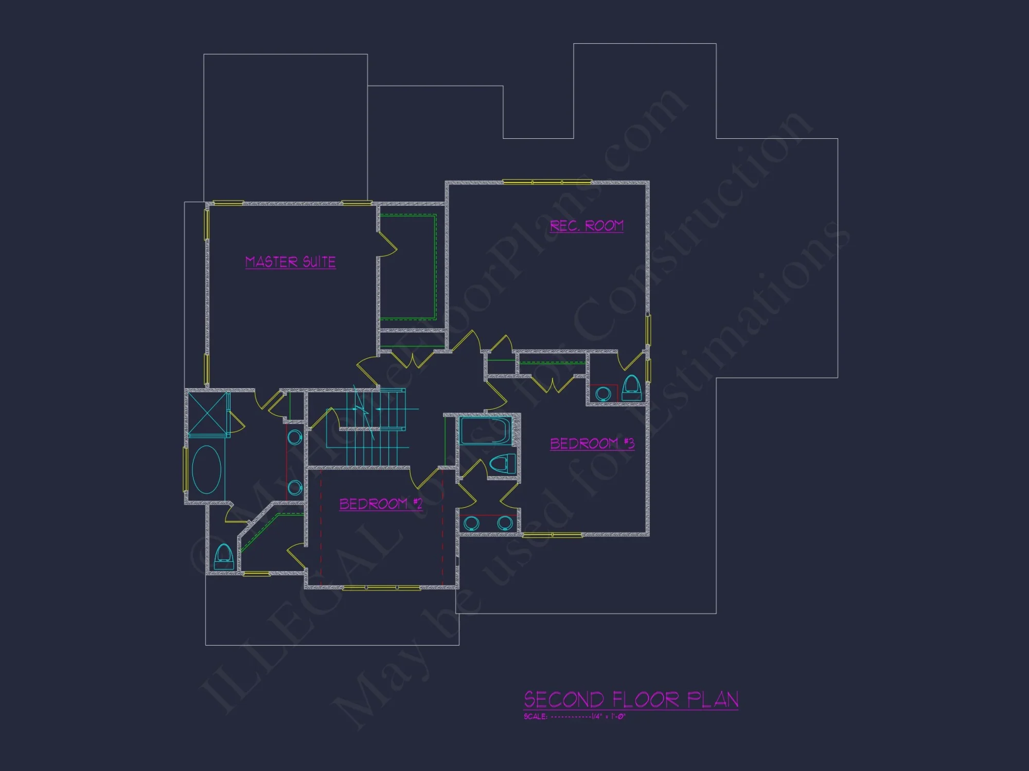 Charming house Plan with 2 Floors, 4 Bedrooms & CAD Blueprints