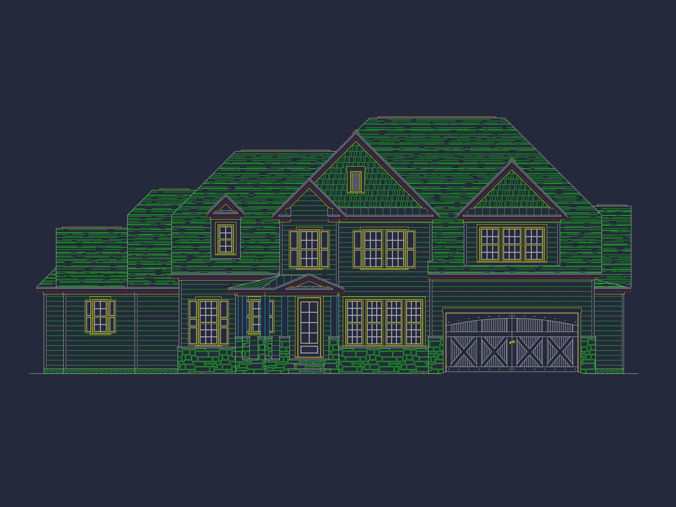 10-1271 HOUSE PLAN - Stunning House Blueprint with Floor Plan & CAD Designs 3 Stunning house Blueprint with Floor Plan & CAD Designs