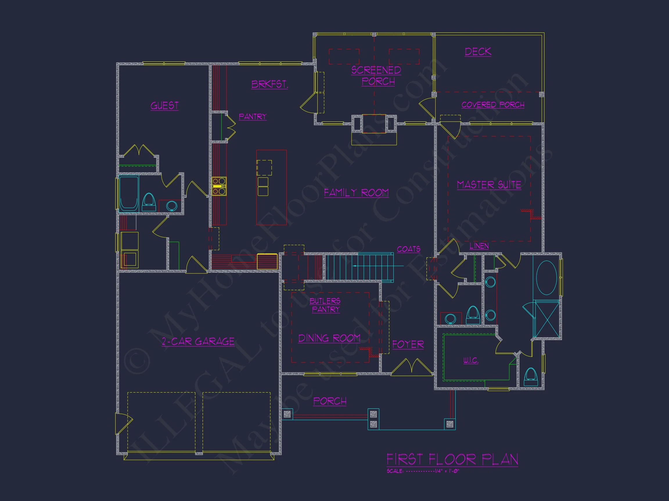 10-1155 HOUSE PLAN - Elegant House Plan with Architectural CAD Designs & Blueprints 4 Elegant house Plan with Architectural CAD Designs & Blueprints