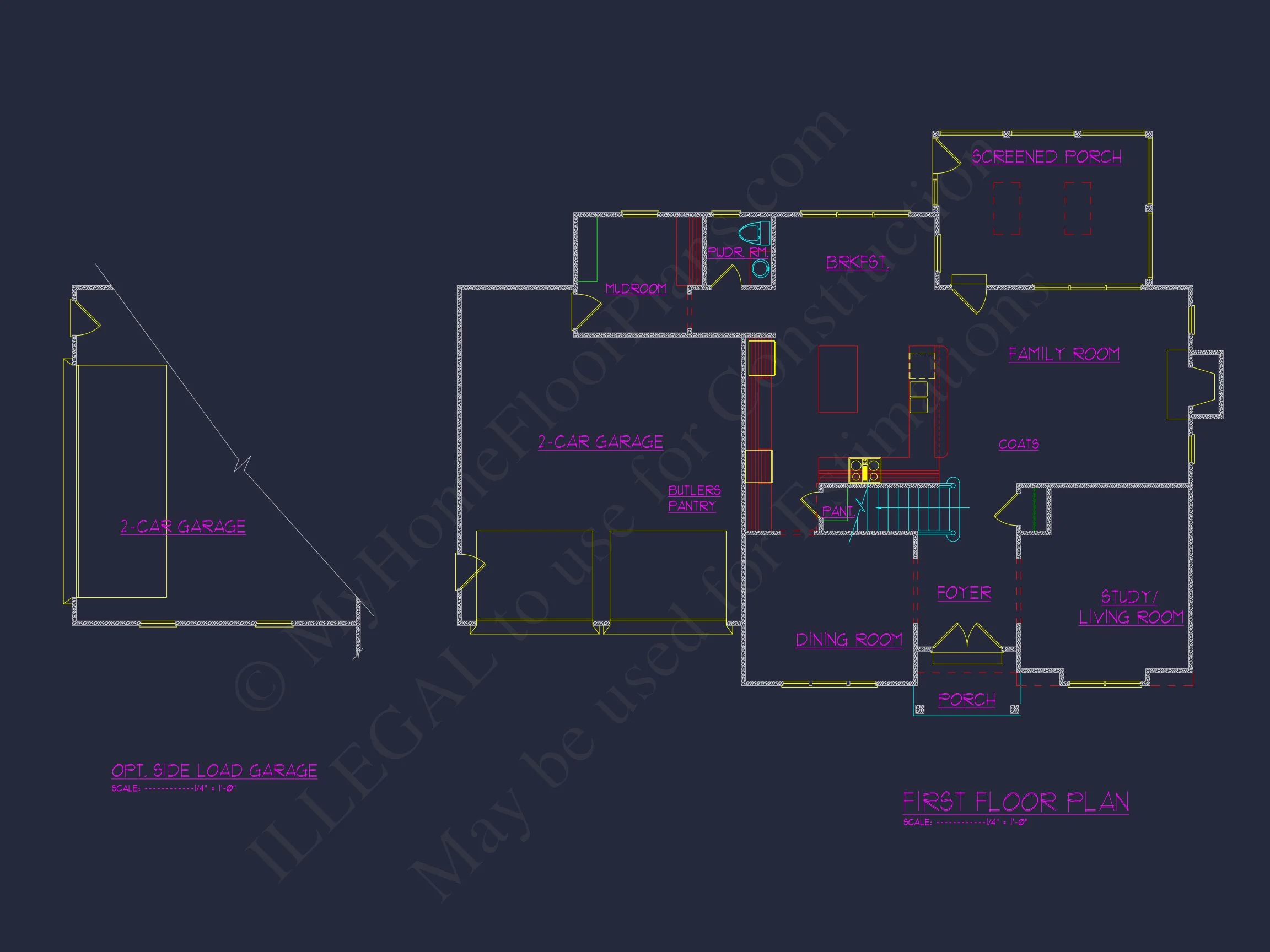 10-1067 HOUSE PLAN - Craftsman-Style House Designs | 2-Story Floor Plan Blueprint CAD 28 Craftsman-Style house Designs