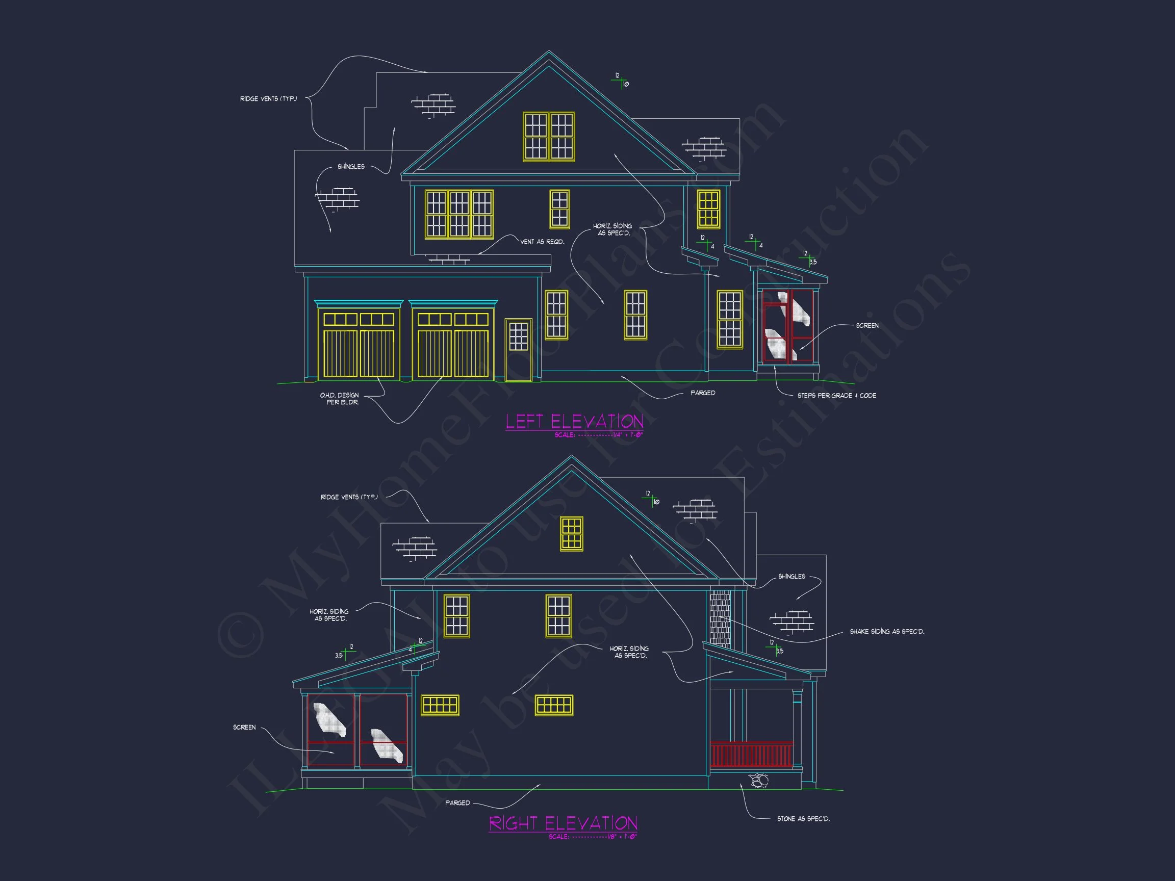 10-1053B HOUSE PLAN - Modern House Floor Plan with 5 Bedrooms, Blueprint & Designs 3 Modern house Floor Plan with 5 Bedrooms, Blueprint & Designs