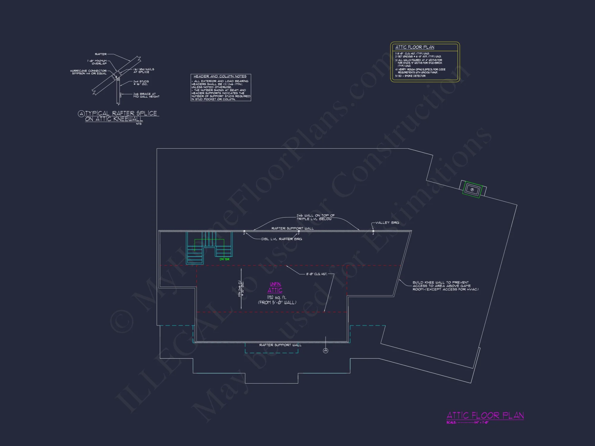 Traditional 2-Story house Plan with 4 Bedrooms and a 3-Car Garage
