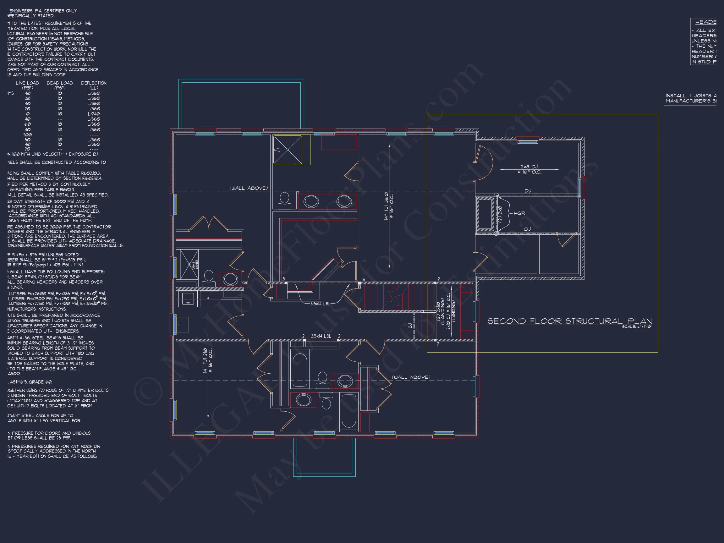 8-1980 HOUSE PLAN - Colonial Revival House Plan with Floor Plans & CAD Designs 22 Colonial Revival house Plan with Floor Plans & CAD Designs
