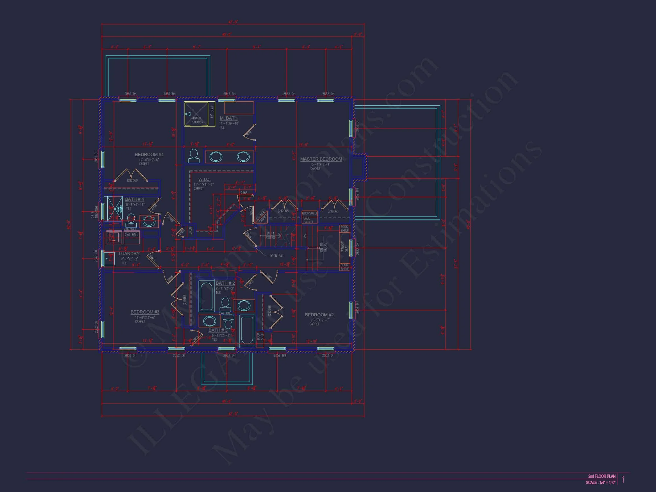 8-1980 HOUSE PLAN - Colonial Revival House Plan with Floor Plans & CAD Designs 12 Colonial Revival house Plan with Floor Plans & CAD Designs
