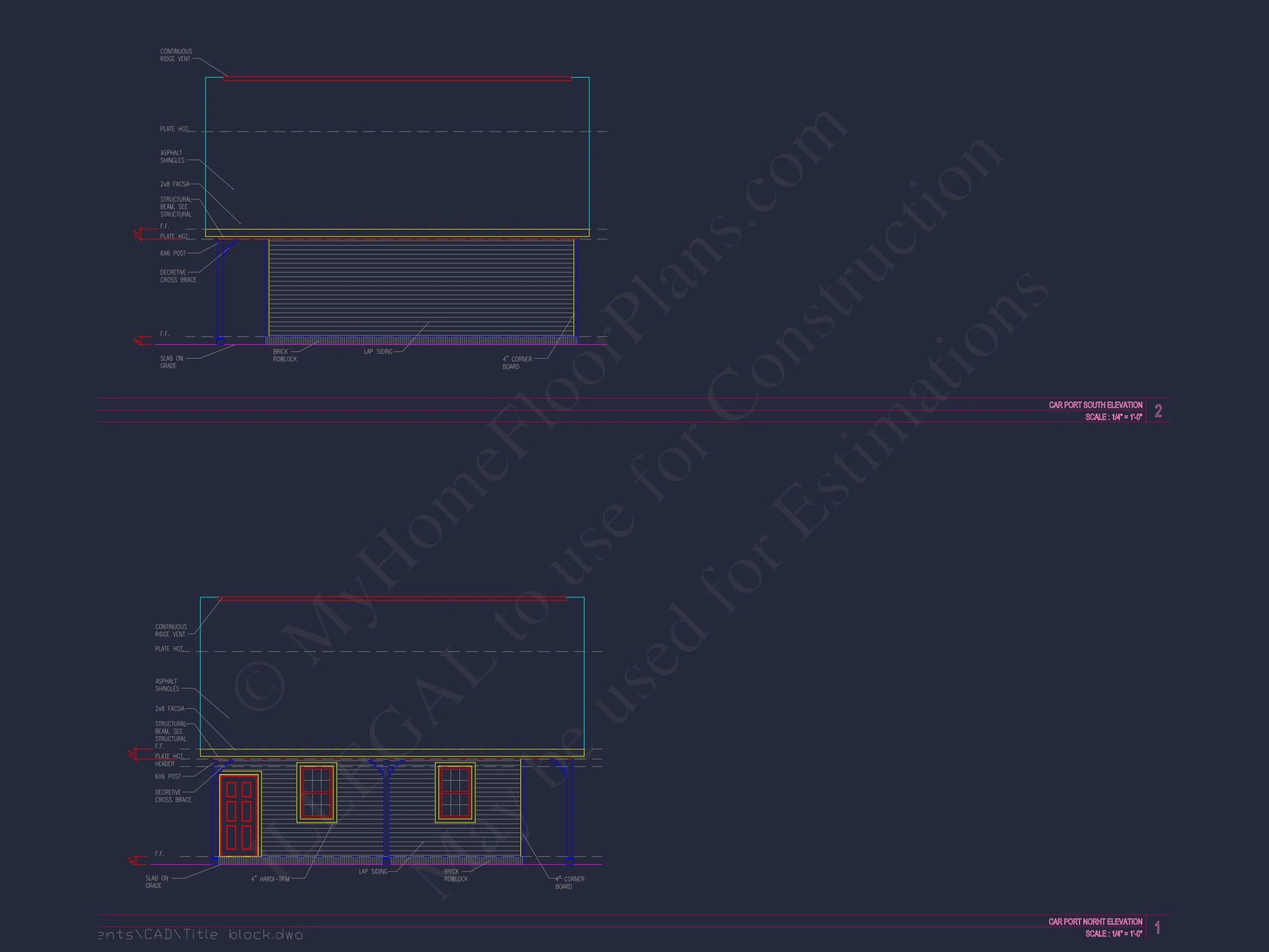 8-1980 HOUSE PLAN - Colonial Revival House Plan with Floor Plans & CAD Designs 7 Colonial Revival house Plan with Floor Plans & CAD Designs