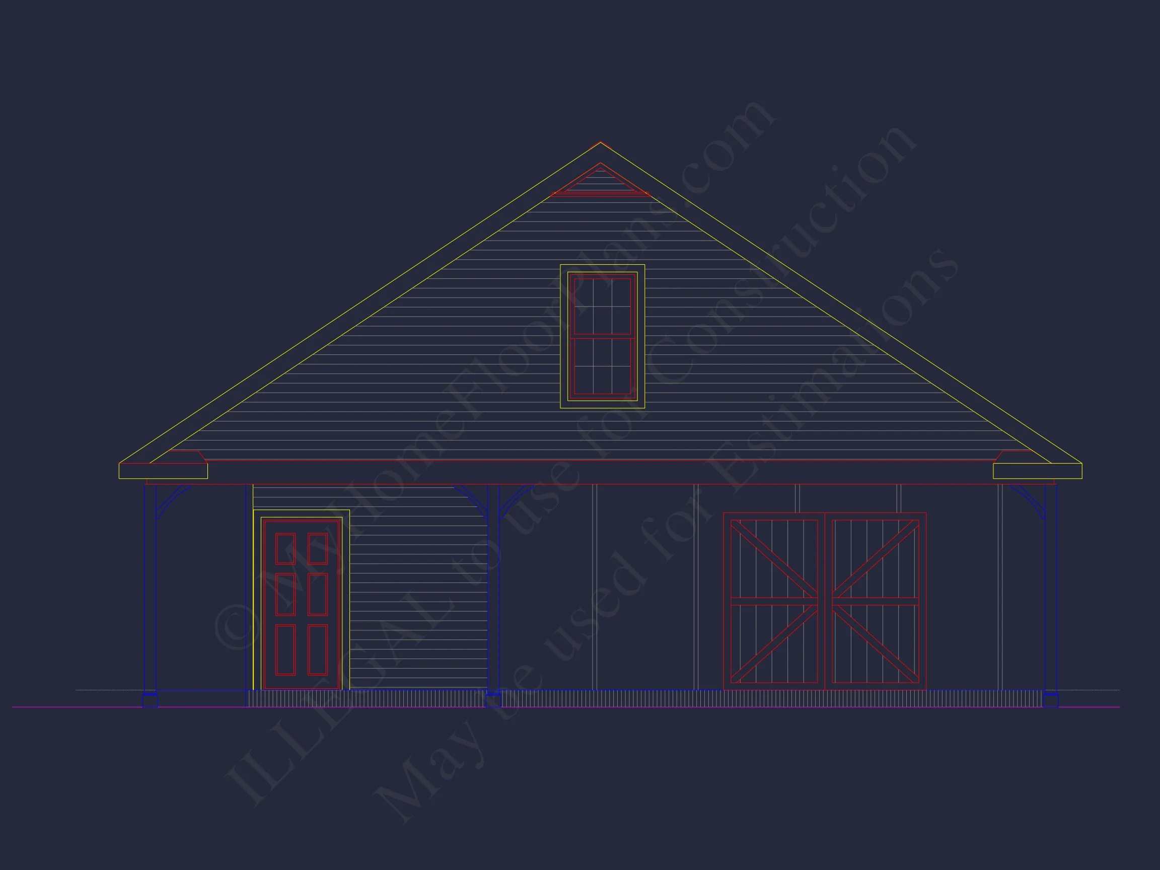 8-1980 HOUSE PLAN - Colonial Revival House Plan with Floor Plans & CAD Designs 6 Colonial Revival house Plan with Floor Plans & CAD Designs