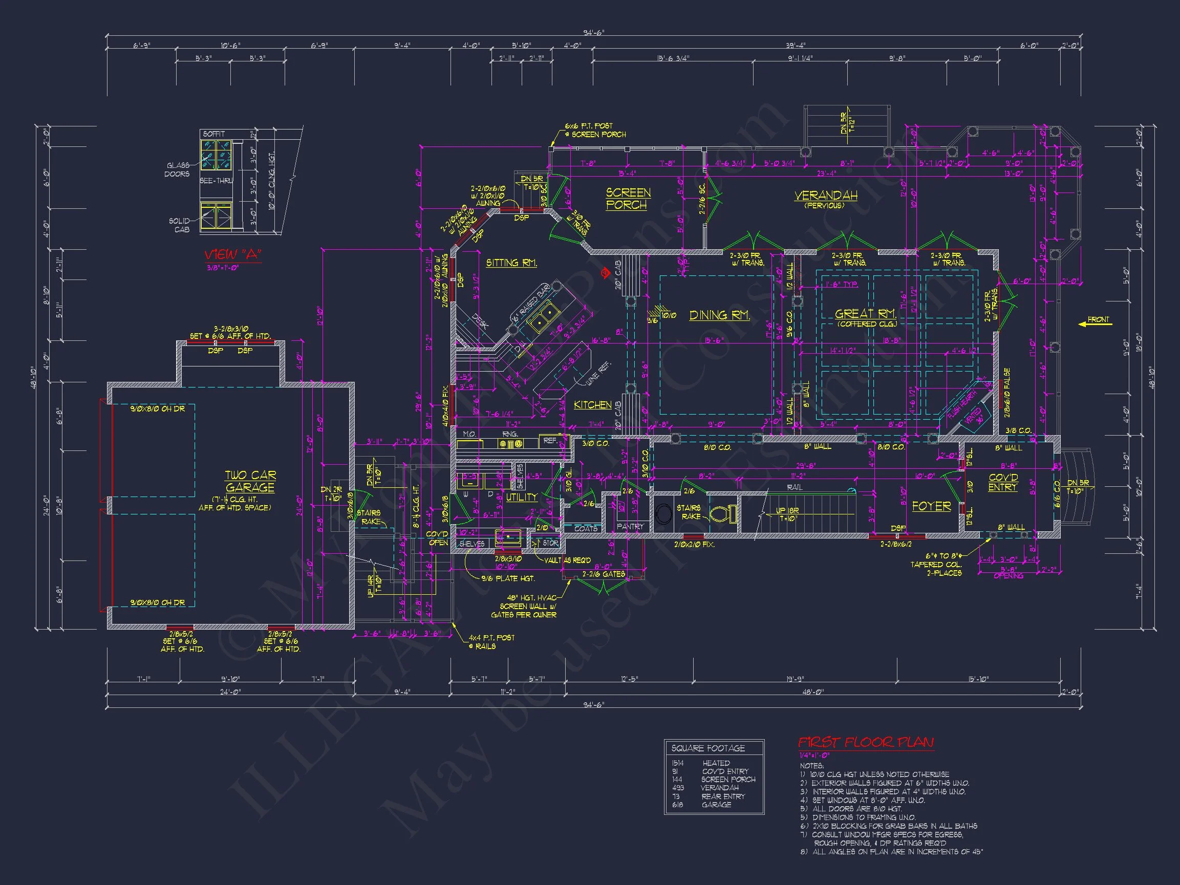 8-1787 HOUSE PLAN - Spacious Southern House Plan with 2-Story Floor Designs 12 Spacious Southern house Plan with 2-Story Floor Designs