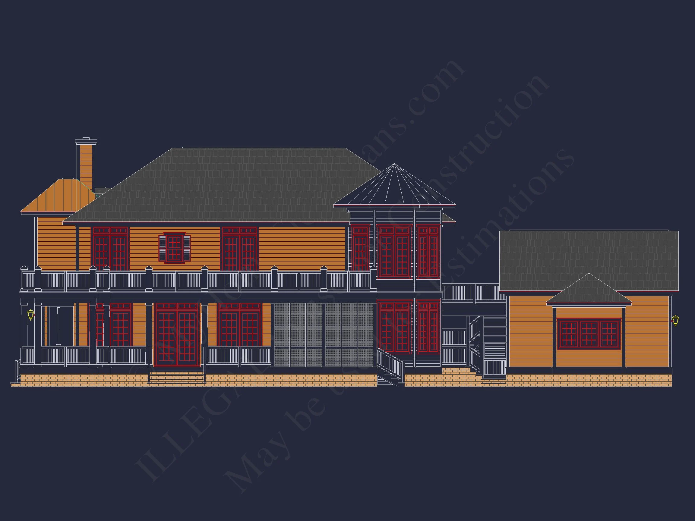 8-1787 HOUSE PLAN - Spacious Southern House Plan with 2-Story Floor Designs 5 Spacious Southern house Plan with 2-Story Floor Designs