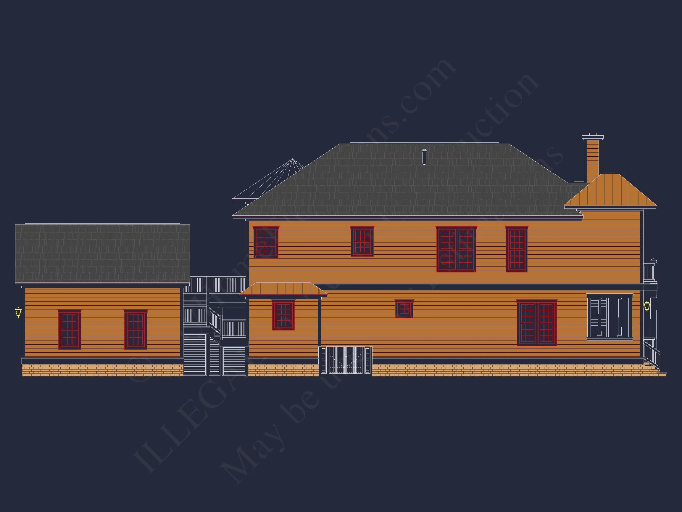 8-1787 HOUSE PLAN - Spacious Southern House Plan with 2-Story Floor Designs 4 Spacious Southern house Plan with 2-Story Floor Designs