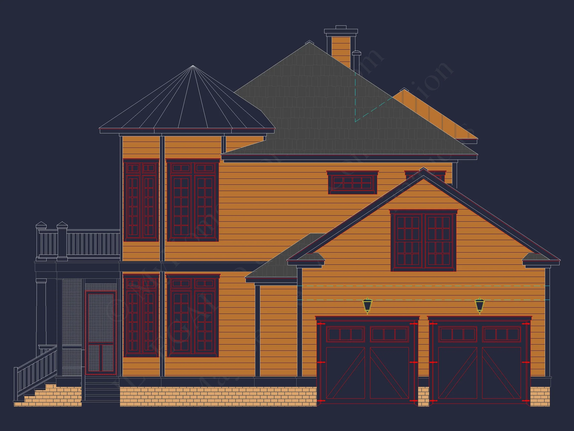 8-1787 HOUSE PLAN - Spacious Southern House Plan with 2-Story Floor Designs 3 Spacious Southern house Plan with 2-Story Floor Designs