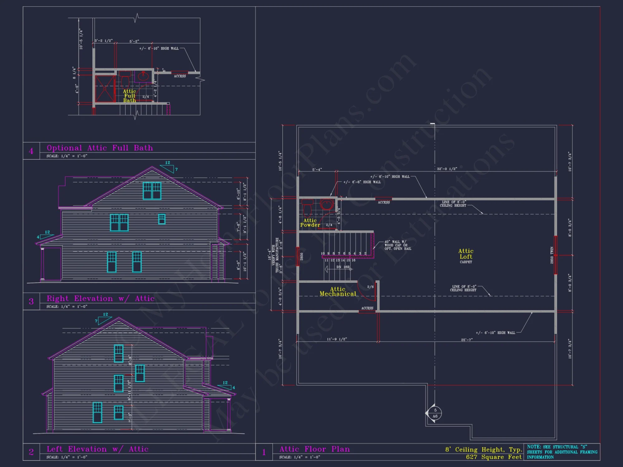 Modern Craftsman house Plan with 4 Beds and 3 Stories