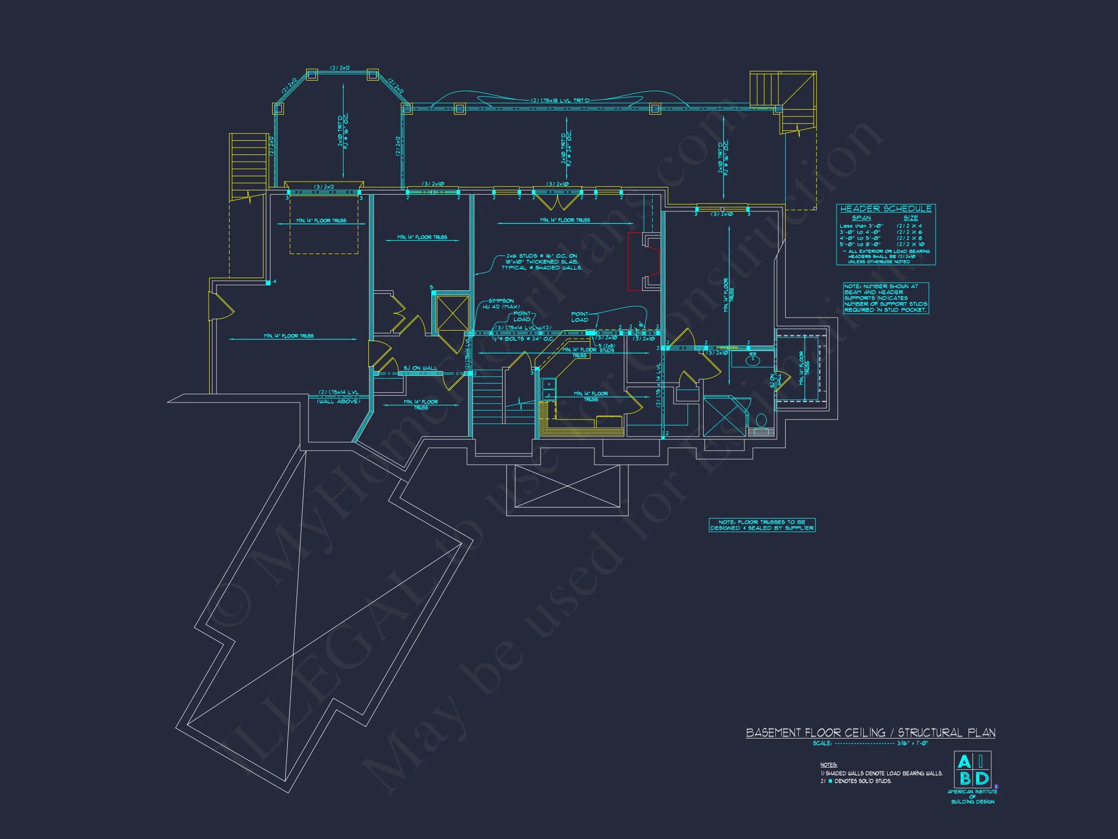 8-1646 HOUSE PLAN - Modern House Plan with 3 Floors, CAD Blueprint & 4 Bedrooms 16 Modern house Plan with 3 Floors, CAD Blueprint & 4 Bedrooms