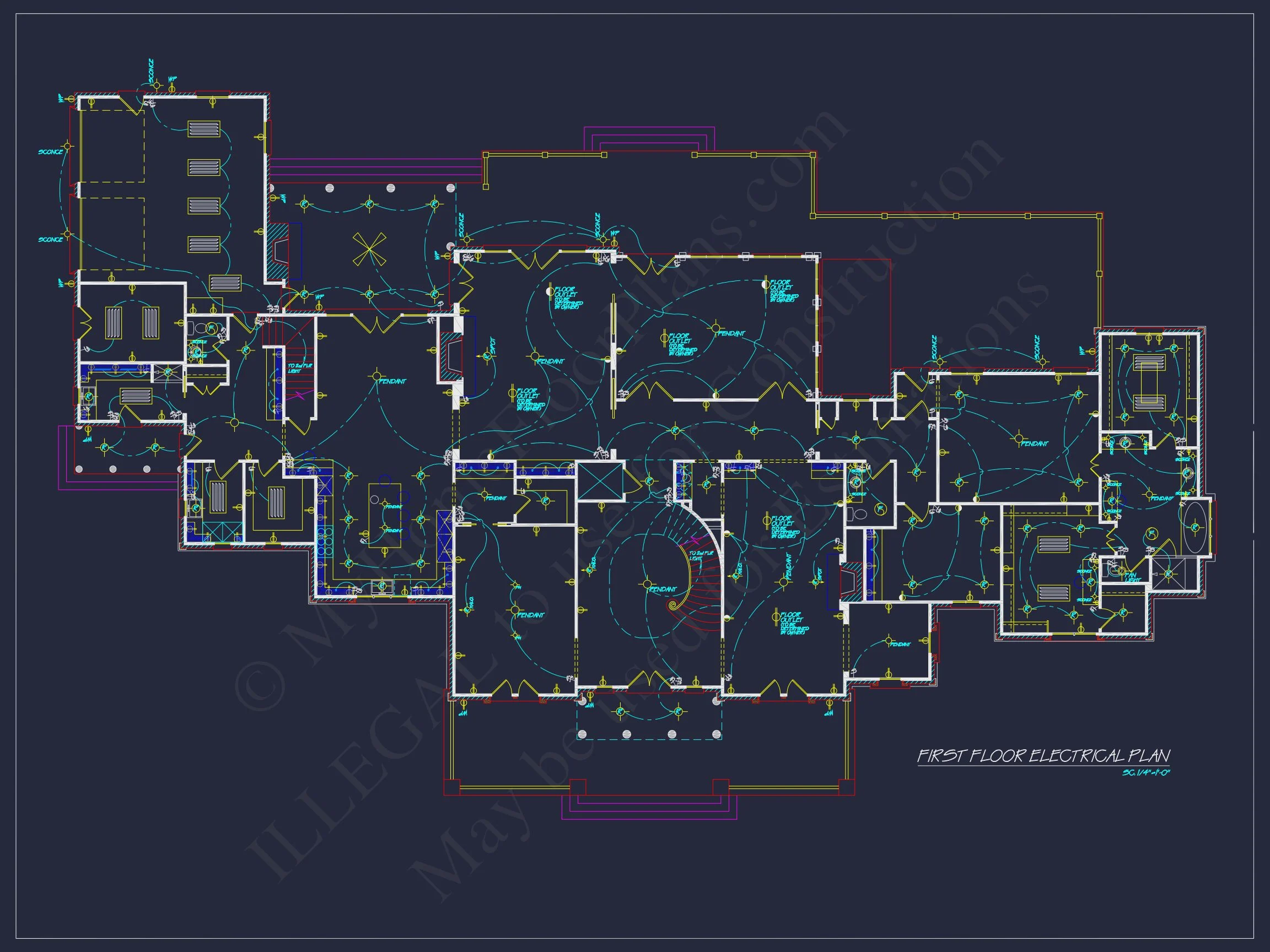 8-1637 HOUSE PLAN - Luxury House Plan with Stunning Floor Plan, CAD Designs & Blueprint 14 Luxury house Plan with Stunning Floor Plan, CAD Designs & Blueprint