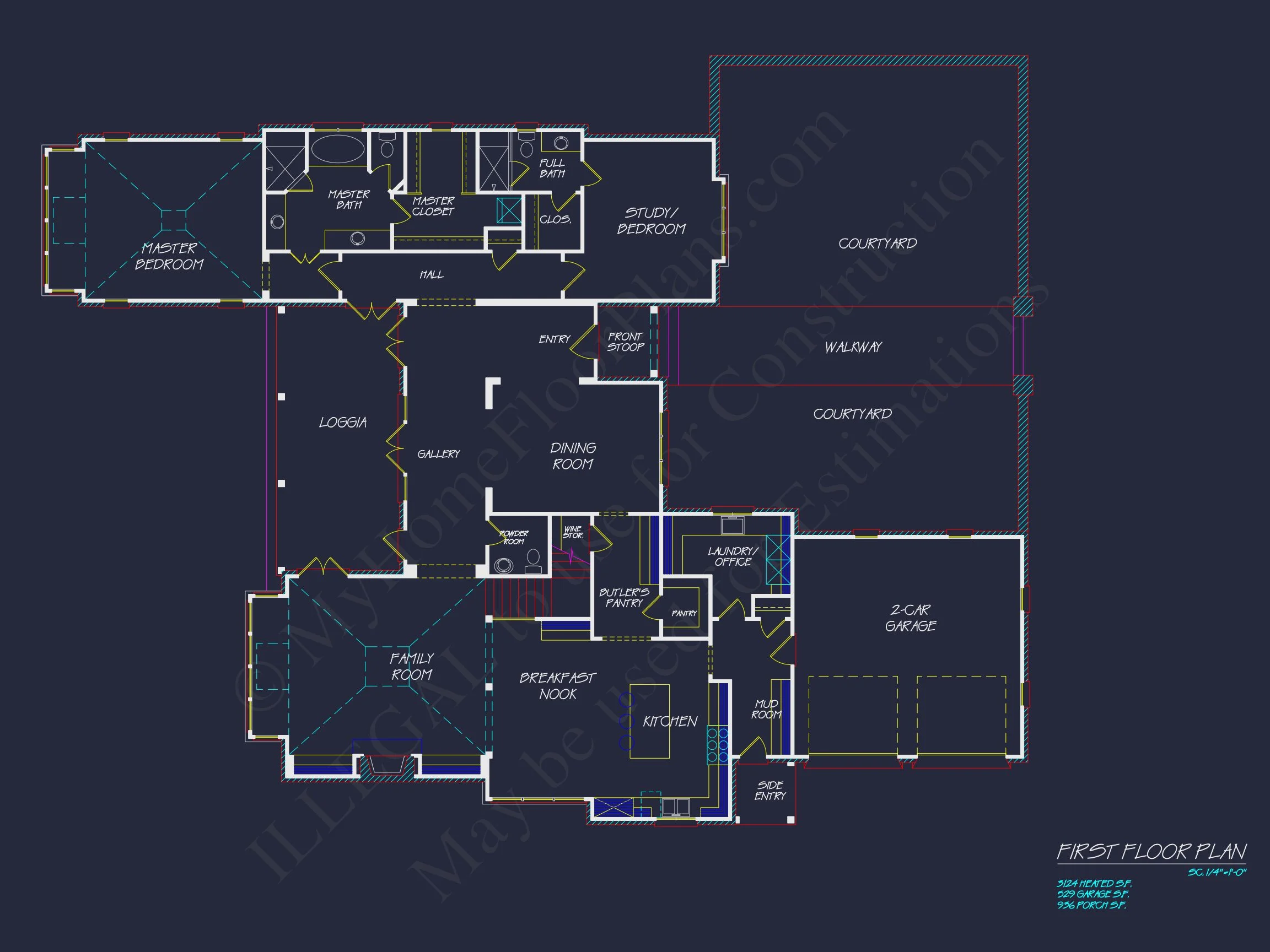 8-1454 HOUSE PLAN - Elegant House Design: Floor Plan & Blueprint CAD for Architects 67 Elegant house Design: Floor Plan & Blueprint CAD for Architects