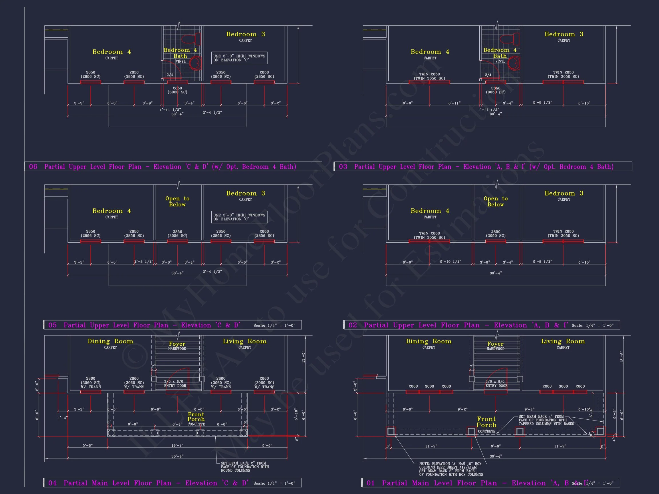 8-1394 HOUSE PLAN - Colonial Revival House Plan - 4 Bed, 4 Bath, with CAD Designs 26 Colonial Revival house Plan - 4 Bed, 4 Bath, with CAD Designs