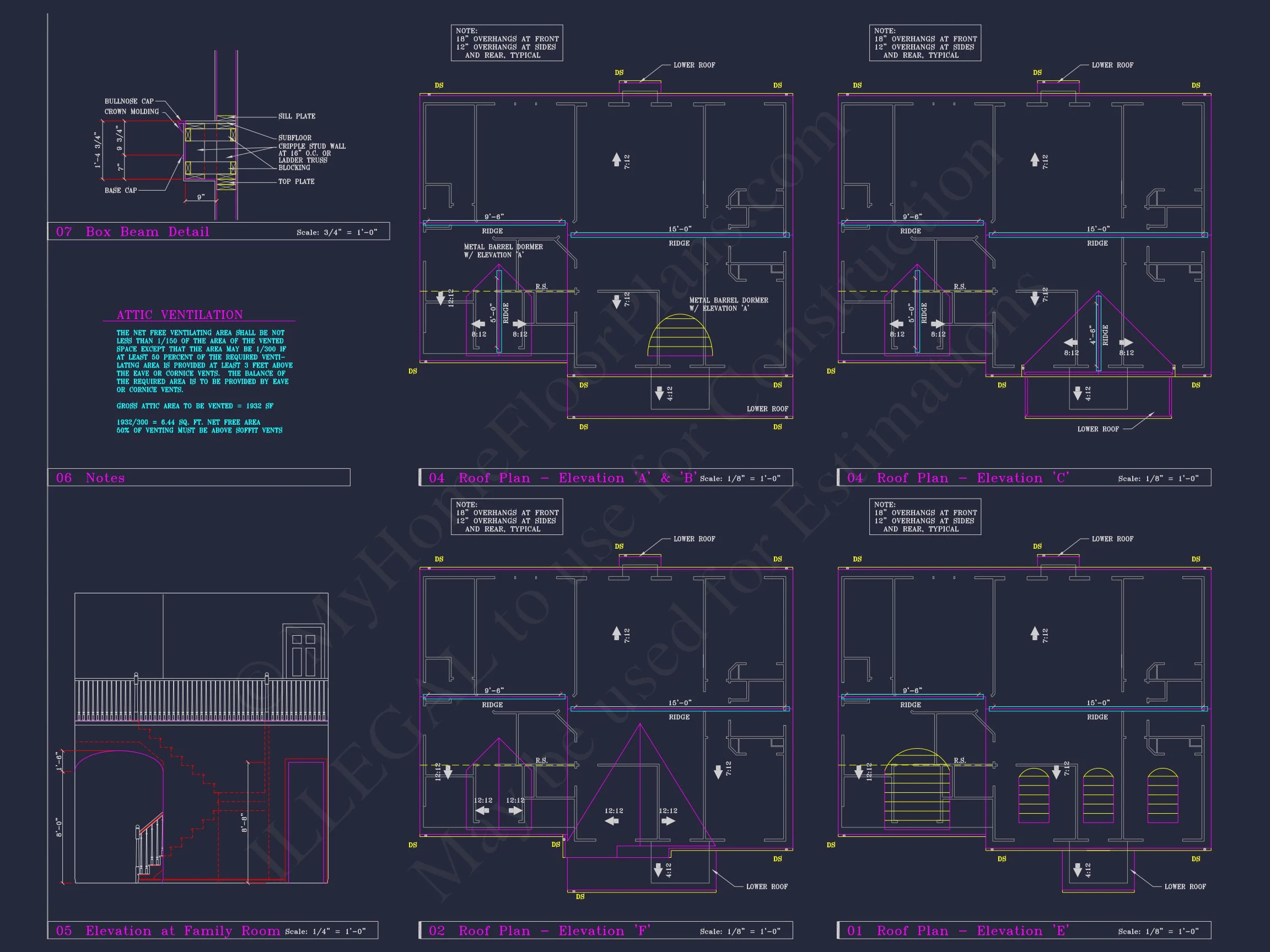 8-1394 HOUSE PLAN - Colonial Revival House Plan - 4 Bed, 4 Bath, with CAD Designs 23 Colonial Revival house Plan - 4 Bed, 4 Bath, with CAD Designs