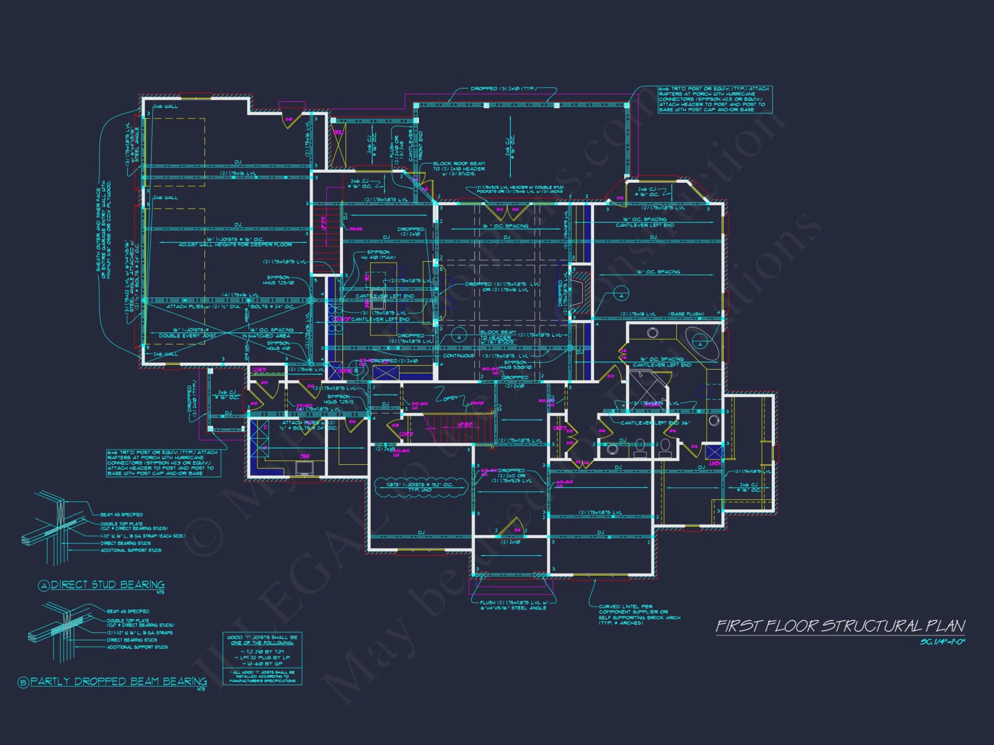 Spacious 2-Story house Floor Plan with French Country Design
