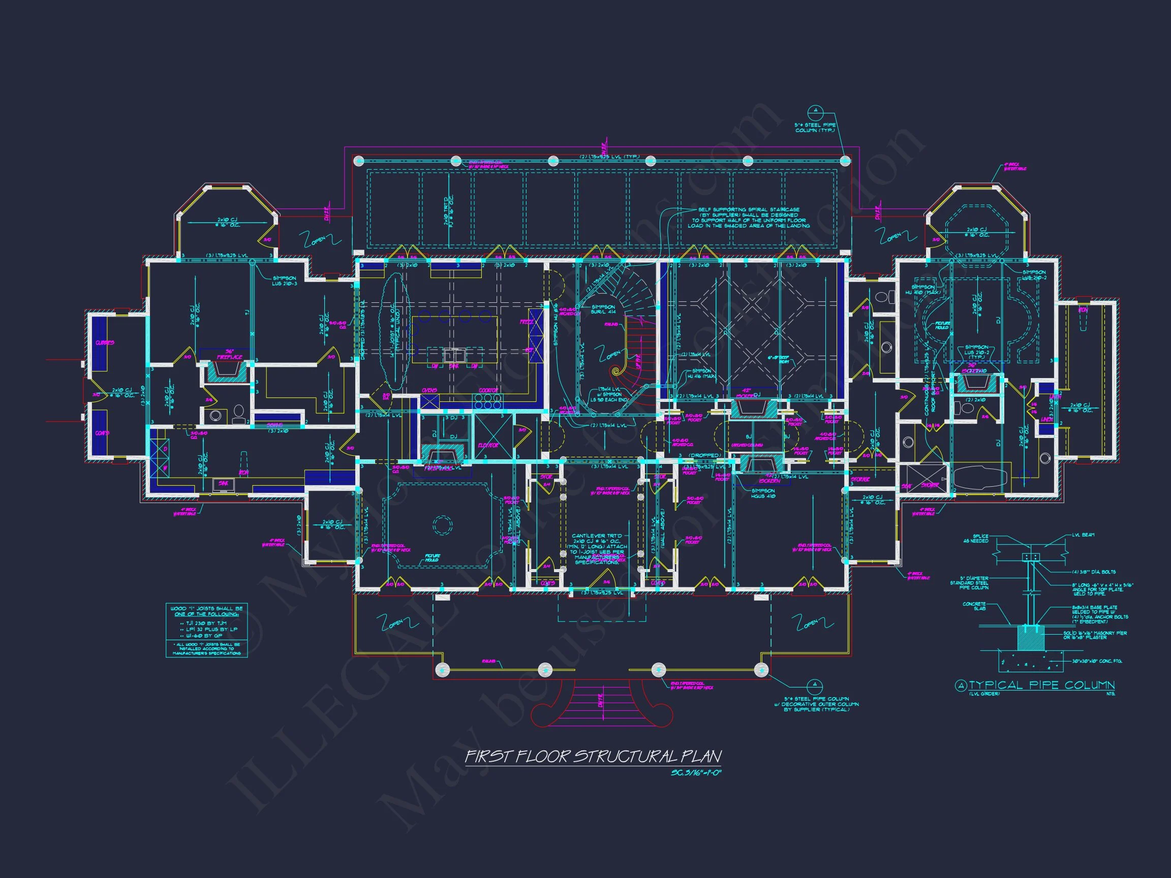 7-1006 HOUSE PLAN - Georgian Home Plan - 4-Bed, 4-Bath, 6,293 SF 15 Elegant Georgian house Plan