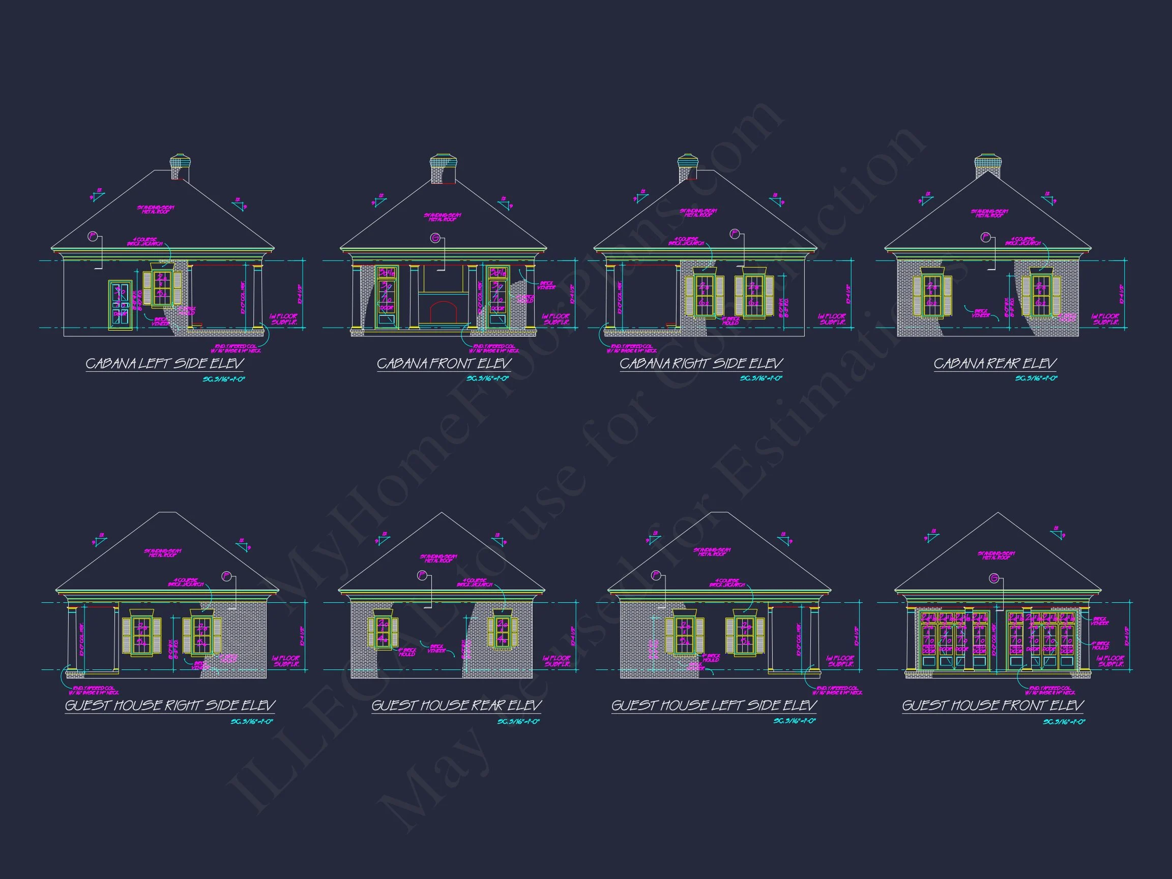 7-1006 HOUSE PLAN - Georgian Home Plan - 4-Bed, 4-Bath, 6,293 SF 5 Elegant Georgian house Plan