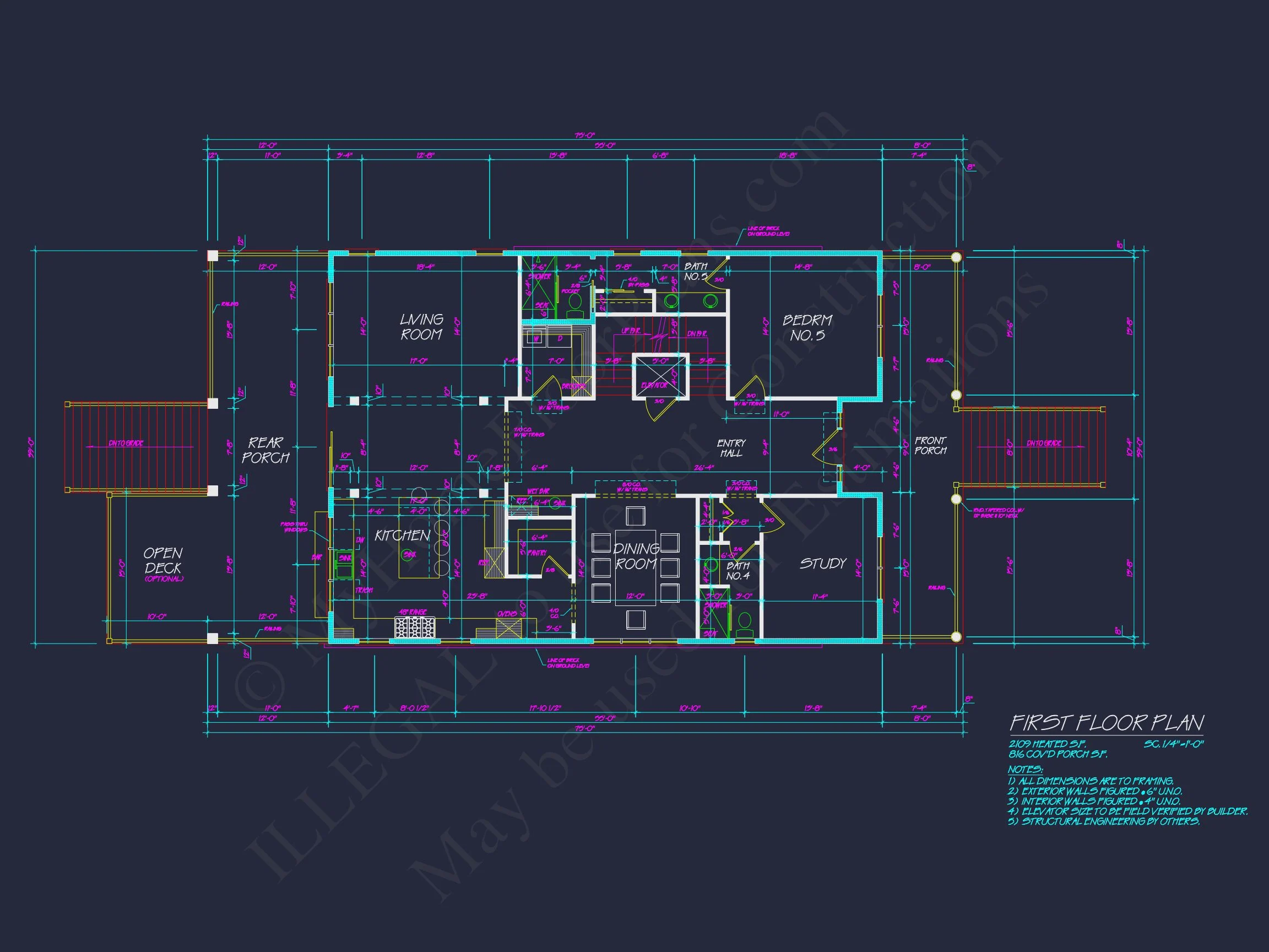 20-1843 HOUSE PLAN - Modern House Plan: Detailed Floor Plan, CAD Designs & Blueprint 8 Modern house Plan: Detailed Floor Plan, CAD Designs & Blueprint