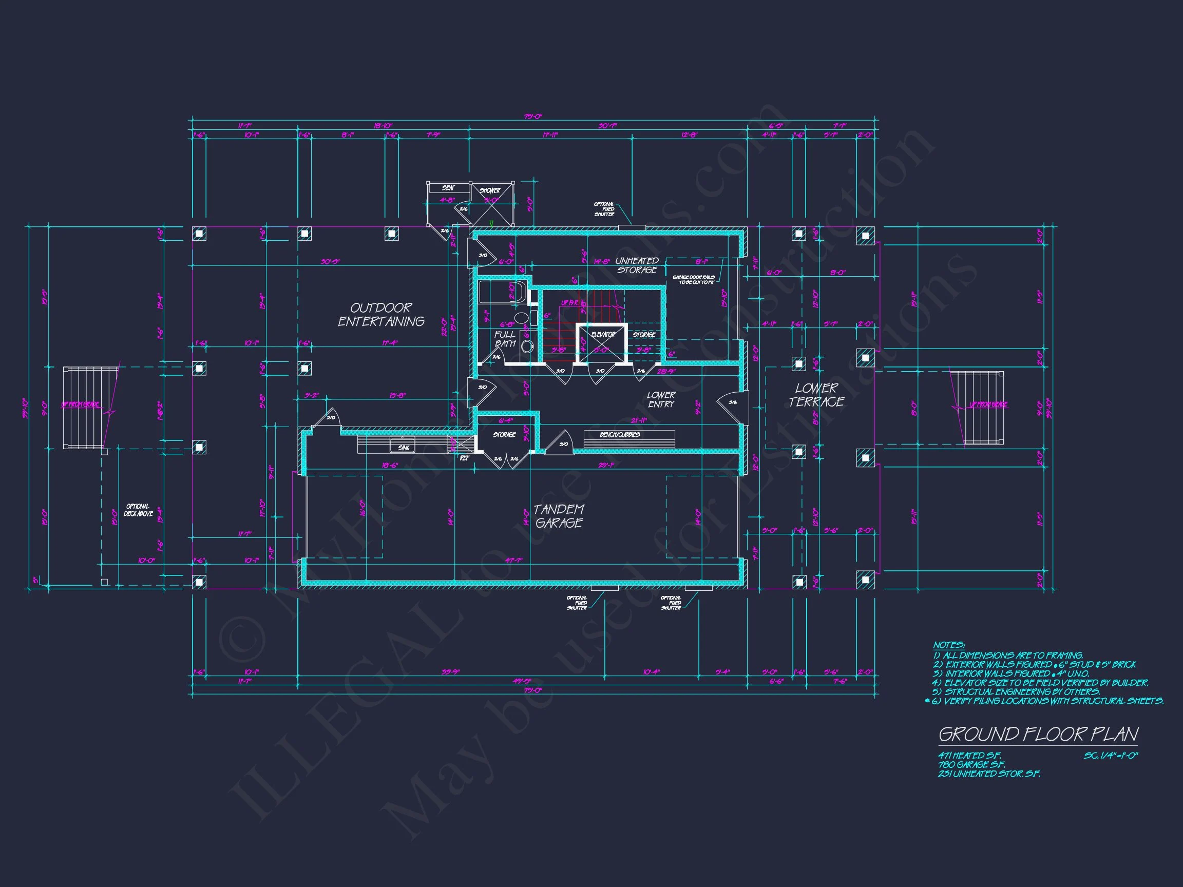 20-1843 HOUSE PLAN - Modern House Plan: Detailed Floor Plan, CAD Designs & Blueprint 7 Modern house Plan: Detailed Floor Plan, CAD Designs & Blueprint