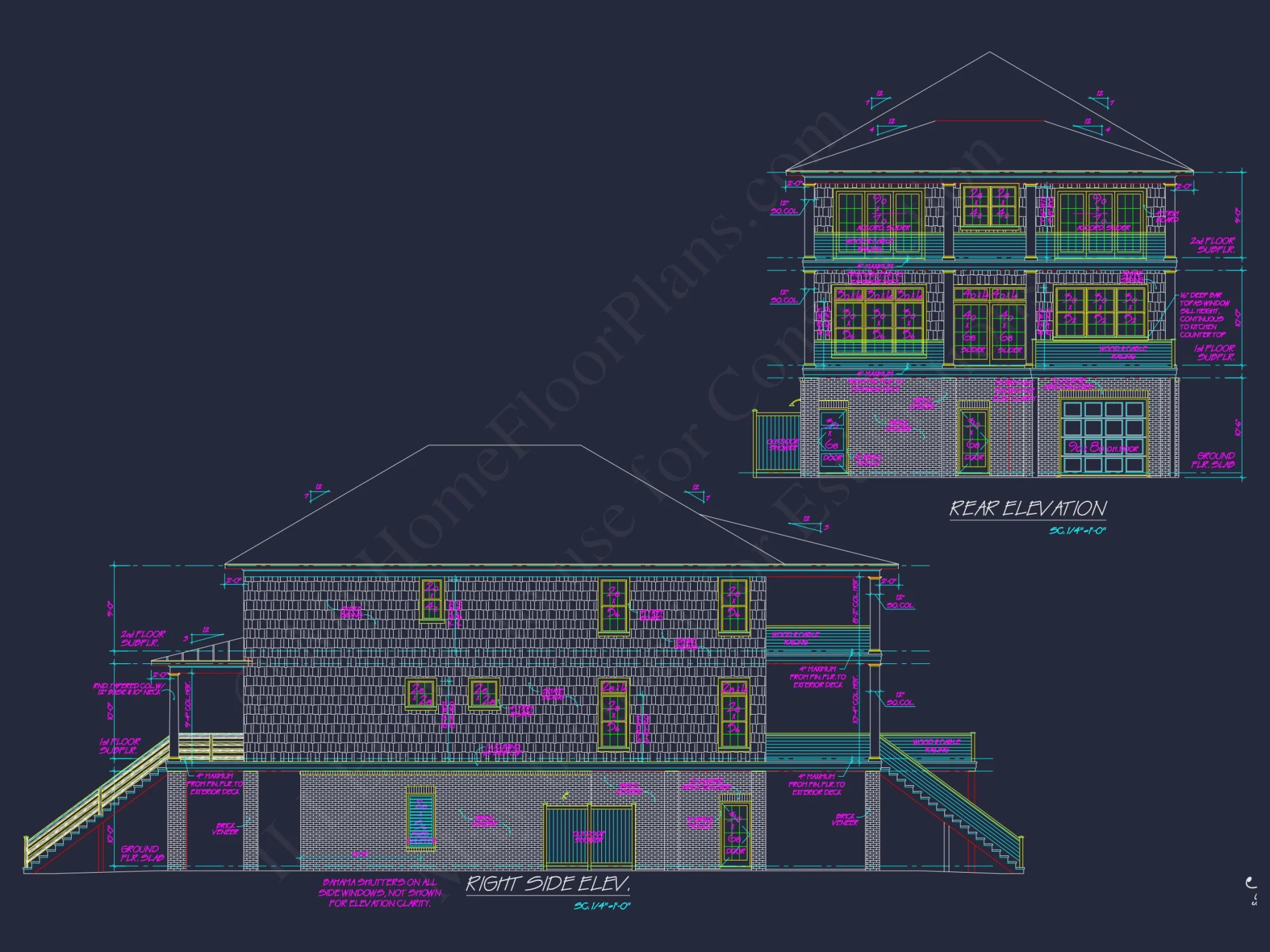 Modern house Plan: Detailed Floor Plan, CAD Designs & Blueprint