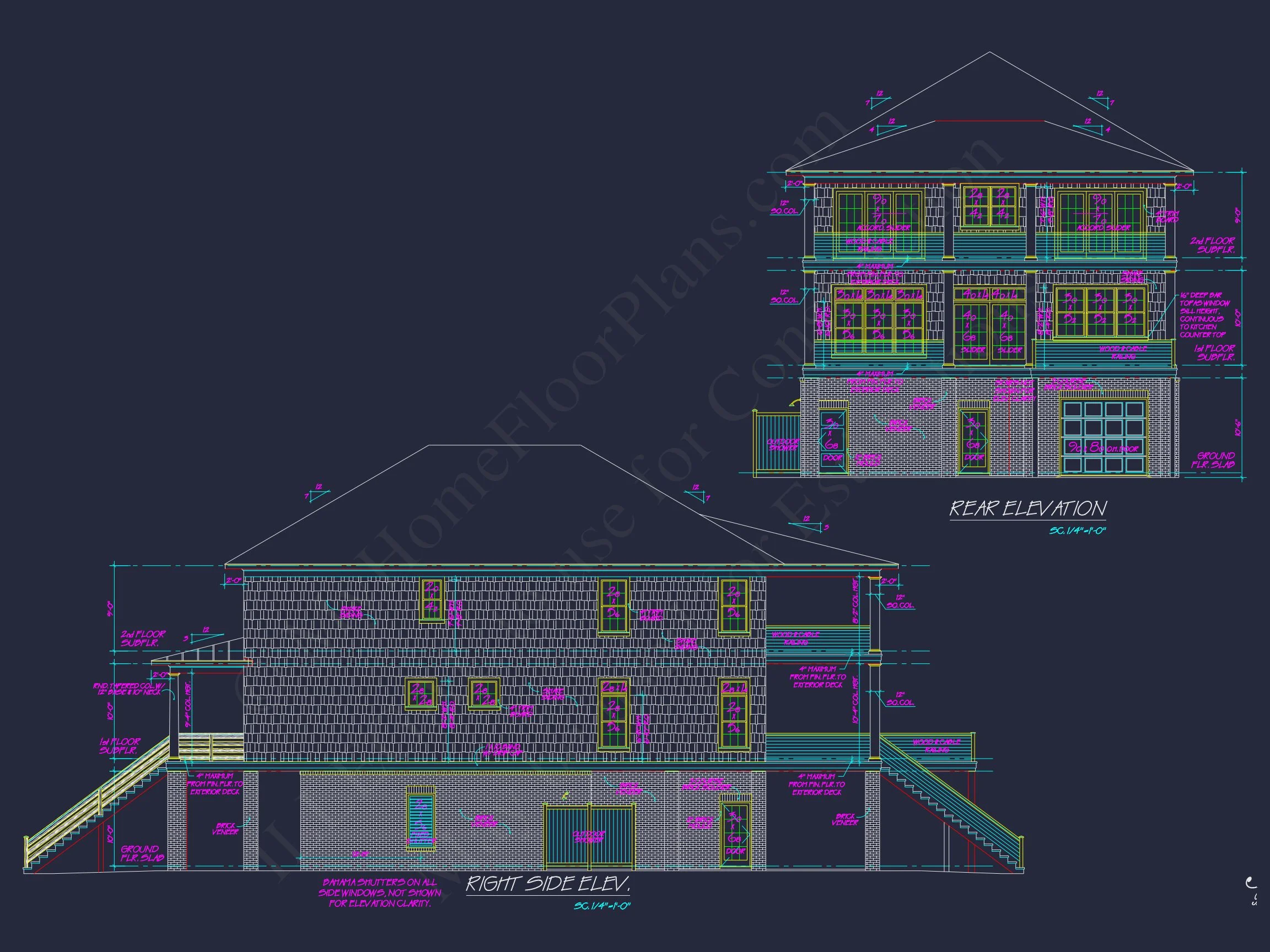 20-1843 HOUSE PLAN - Modern House Plan: Detailed Floor Plan, CAD Designs & Blueprint 3 Modern house Plan: Detailed Floor Plan, CAD Designs & Blueprint