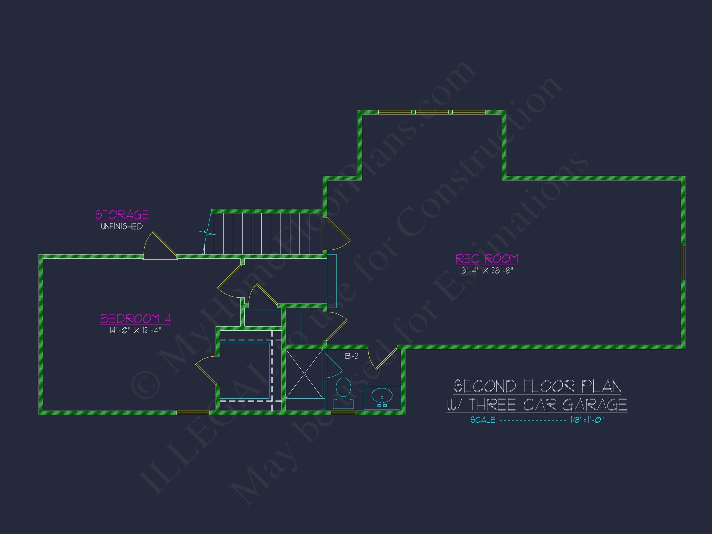 19-2481 HOUSE PLAN - Modern House Floor Plan with CAD Blueprint for 2-Story Design 9 Modern house Floor Plan with CAD Blueprint for 2-Story Design
