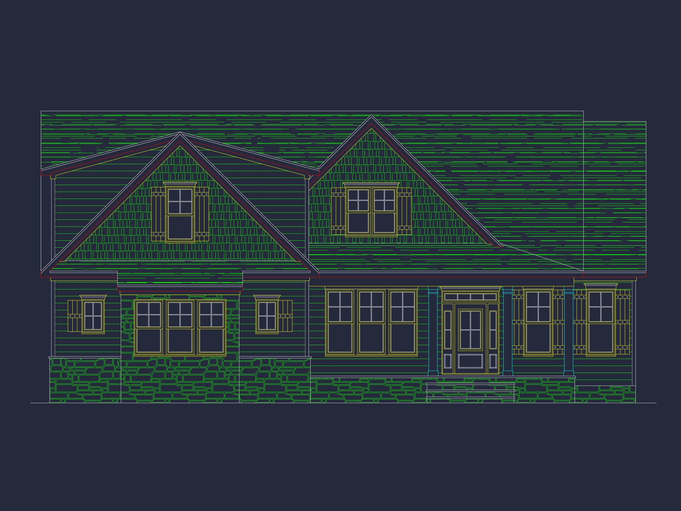 19-2481 HOUSE PLAN - Modern House Floor Plan with CAD Blueprint for 2-Story Design 5 Modern house Floor Plan with CAD Blueprint for 2-Story Design