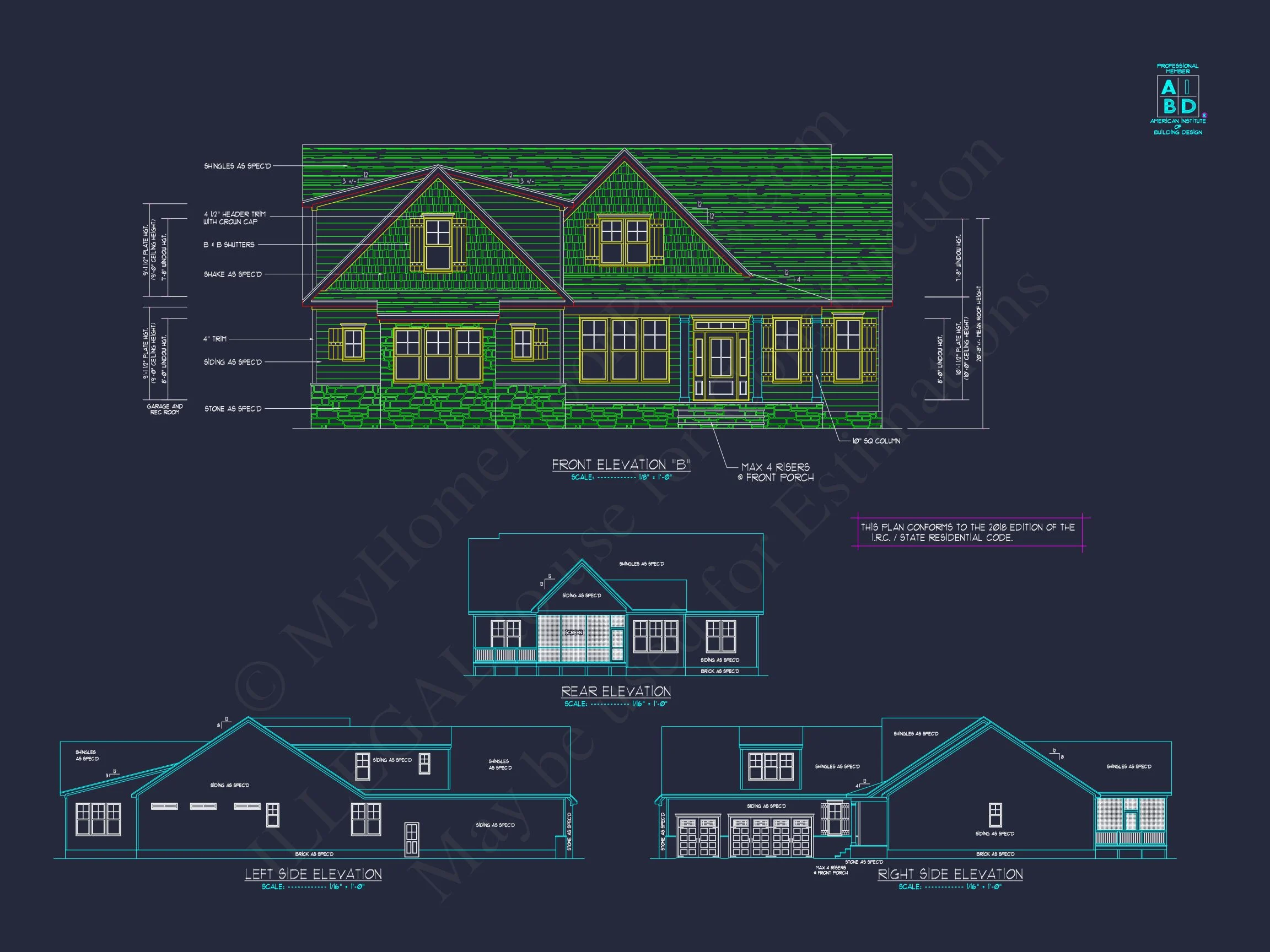19-2481 HOUSE PLAN - Modern House Floor Plan with CAD Blueprint for 2-Story Design 6 Modern house Floor Plan with CAD Blueprint for 2-Story Design