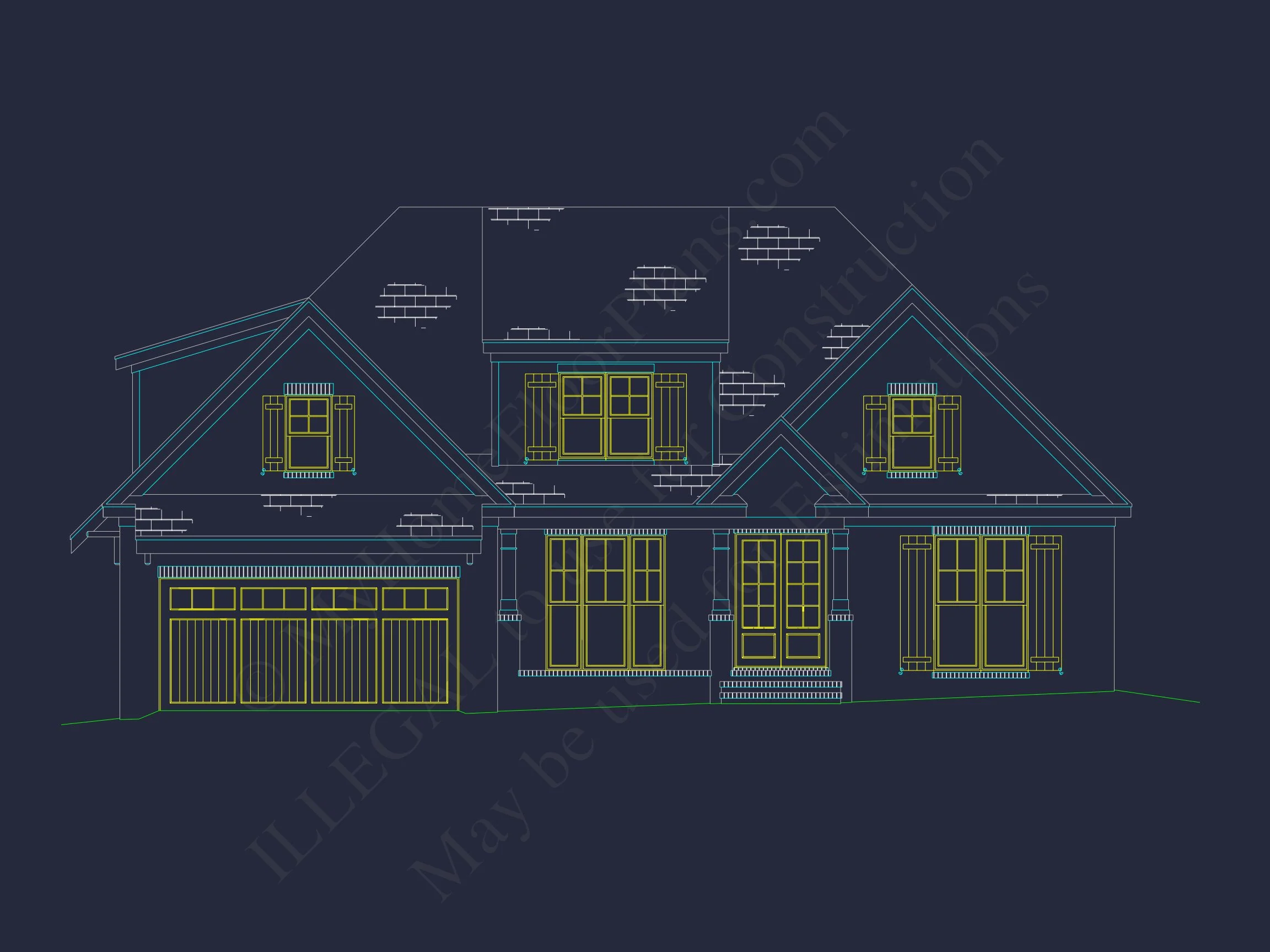 19-1584 HOUSE PLAN - Luxurious 2-Story House Plan with Blueprints and CAD Designs 3 Luxurious 2-Story house Plan with Blueprints and CAD Designs
