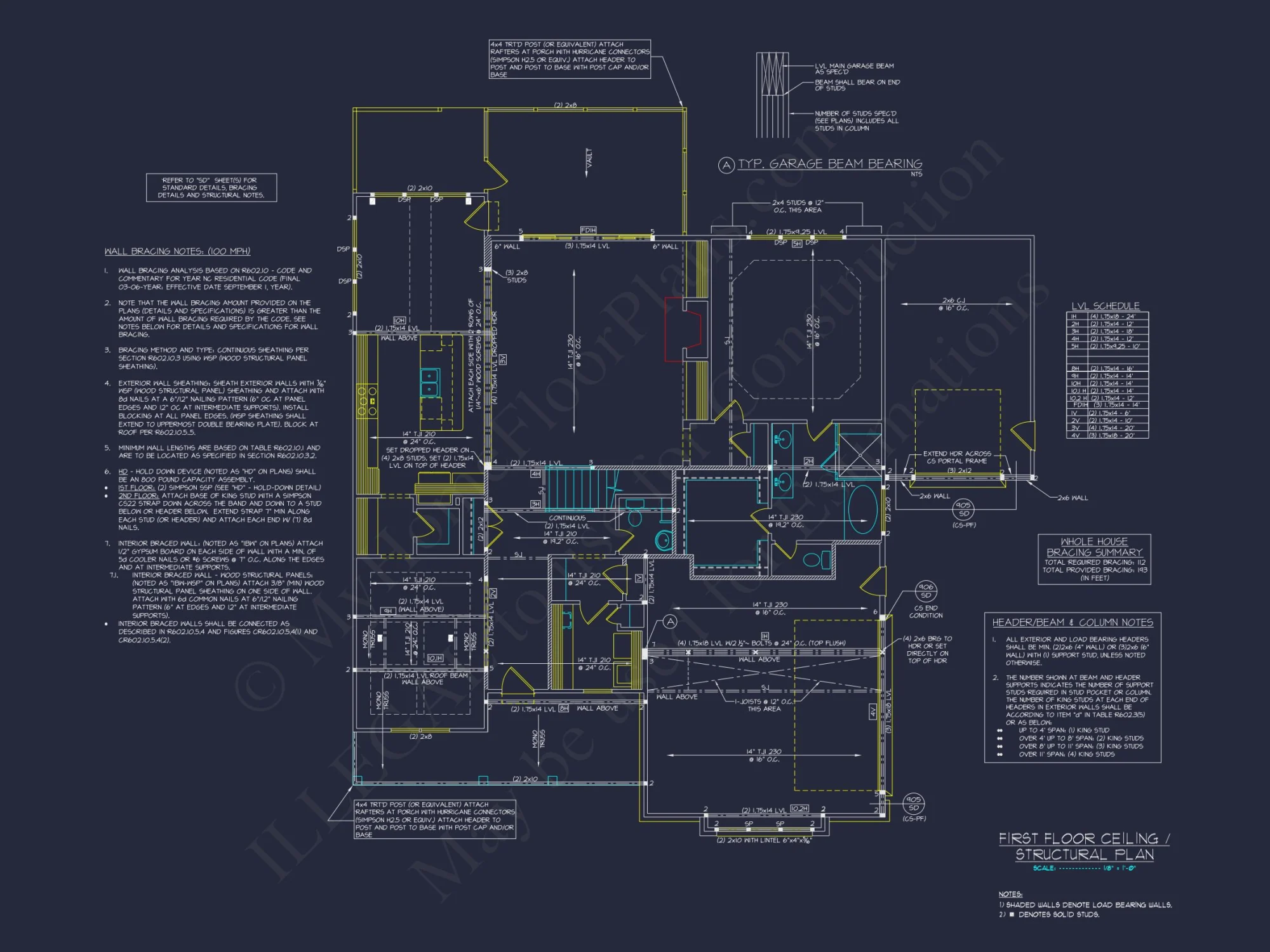 Traditional house Design with Floor Plans, CAD, and Blueprint